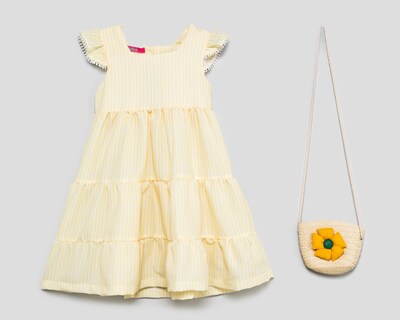Foto 1 | Vestido Amarillo Girls Attitude para Niña con Bolsa