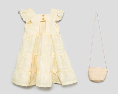 Foto 2 | Vestido Amarillo Girls Attitude para Niña con Bolsa
