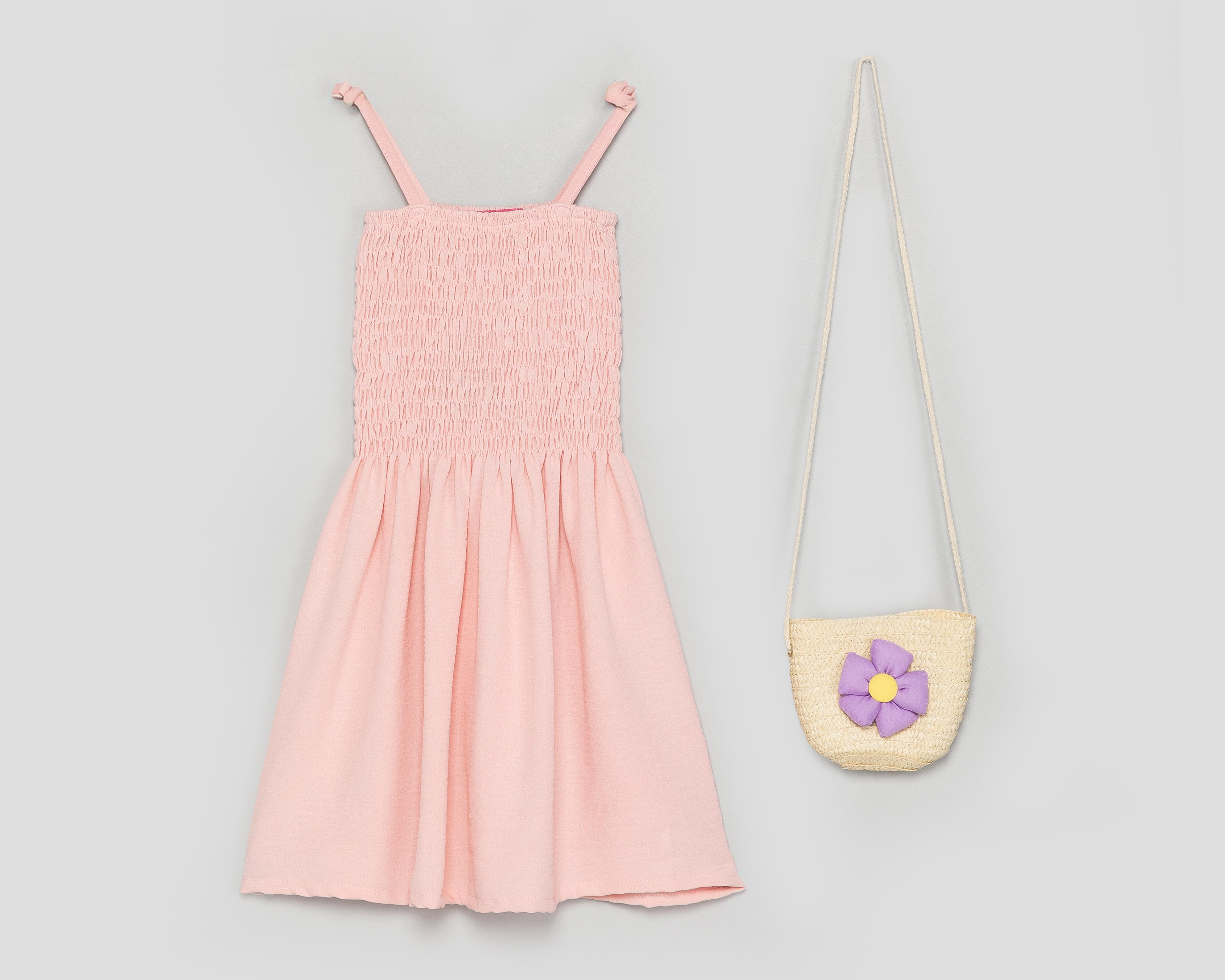 Foto 1 | Vestido Rosa Girls Attitude para Niña con Bolsa