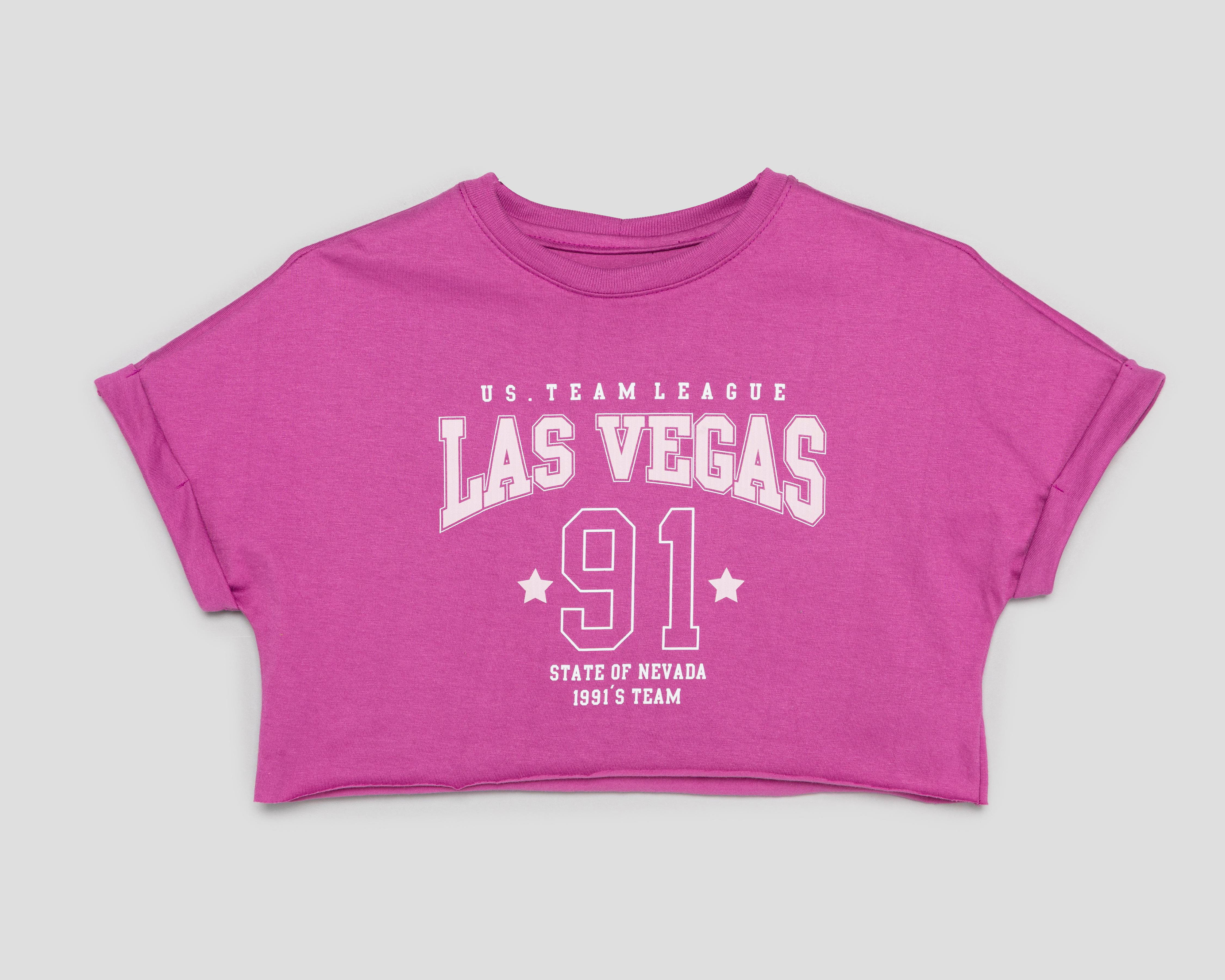 Playera Refill Manga Corta Rosa Juvenil