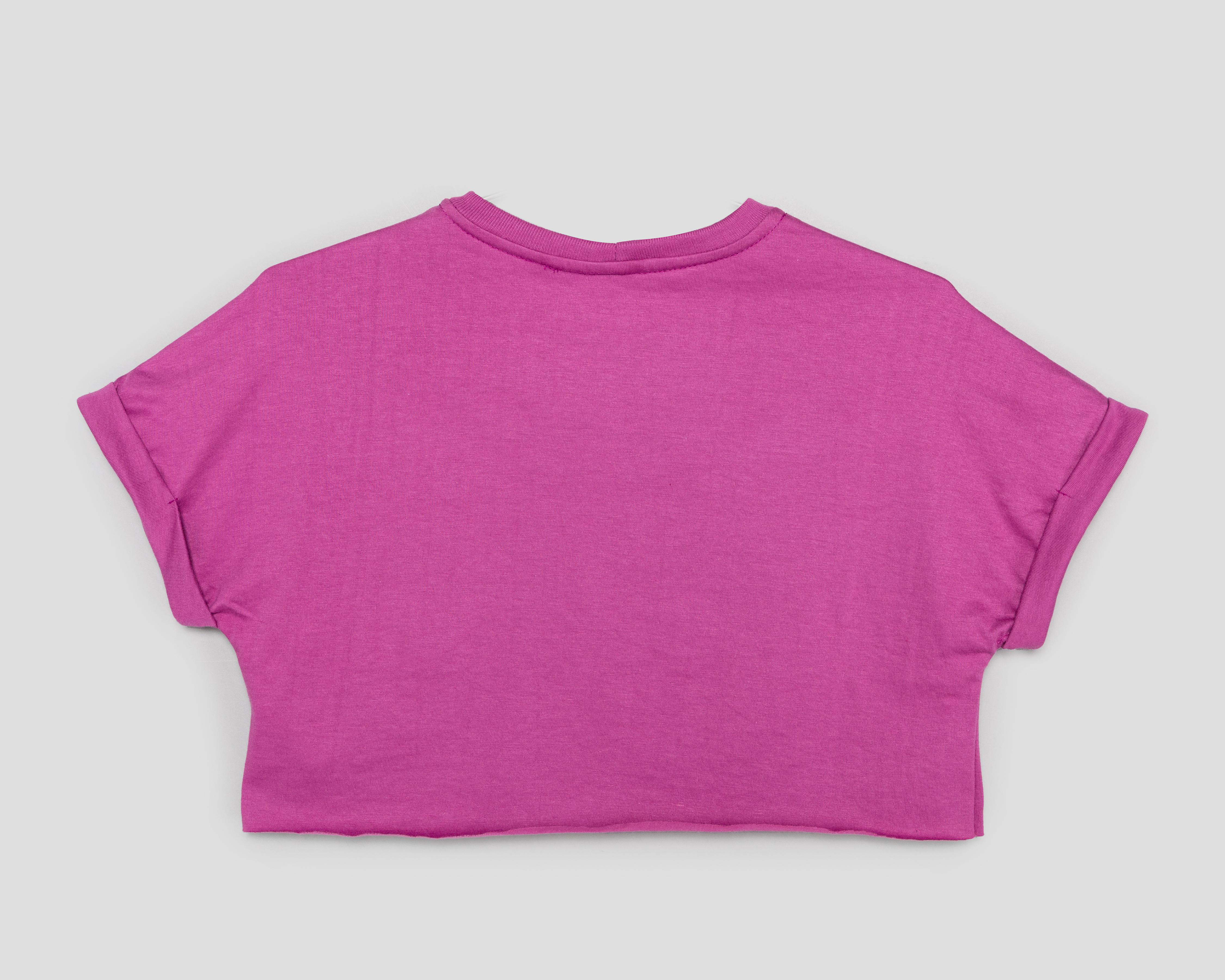 Foto 2 | Playera Refill Manga Corta Rosa Juvenil