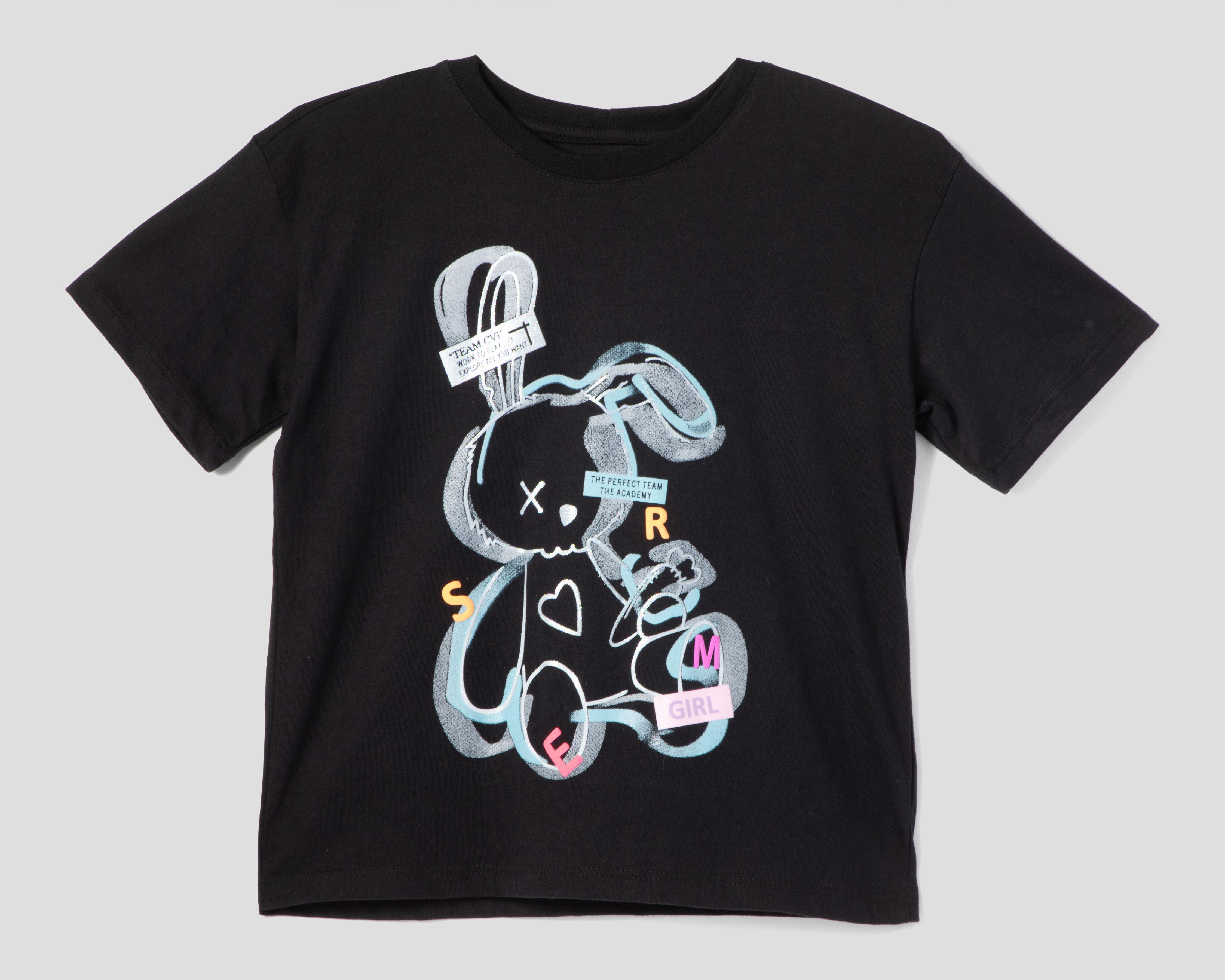 Foto 1 | Playera 18 Forever Manga Corta Estampada para Niña