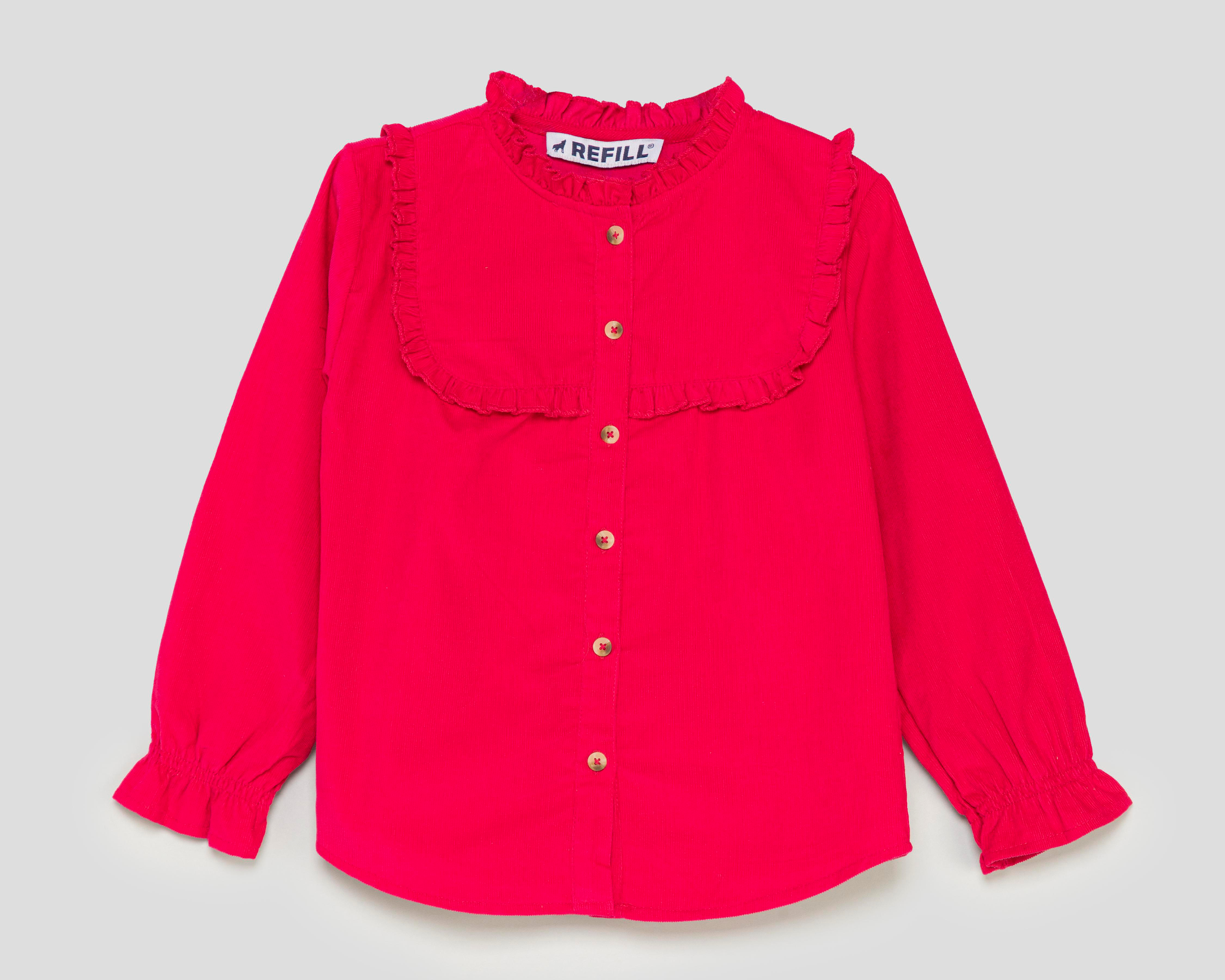 Blusa de Cuello Redondo Rosa Refill para Niña