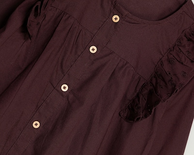 Foto 3 | Blusa de Cuello Redondo Café Refill para Niña