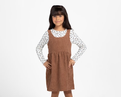 Foto 4 | Vestido Café Girls Attitude para Niña con Playera
