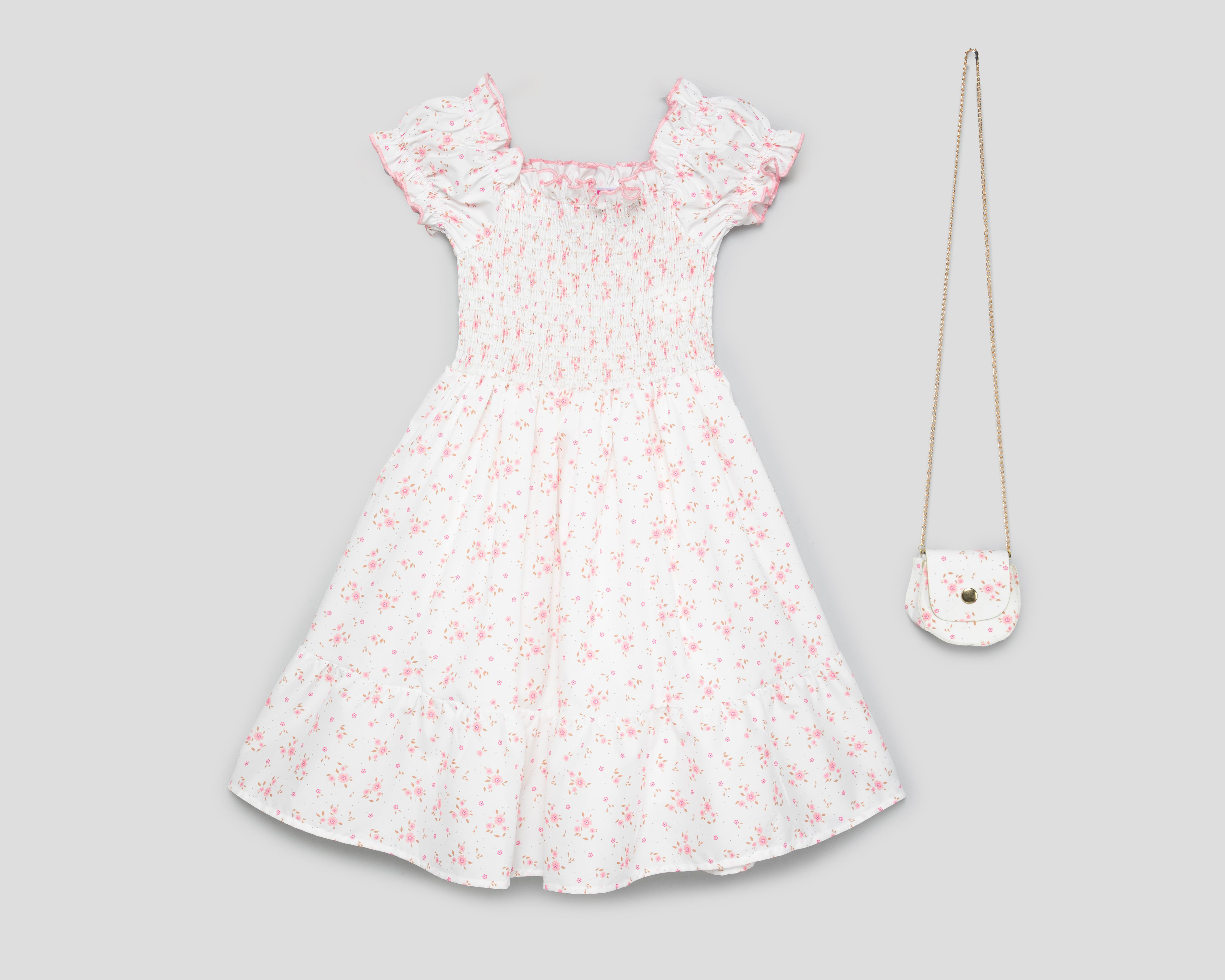 Foto 1 | Vestido Blanco Girls Attitude para Niña con Bolsa