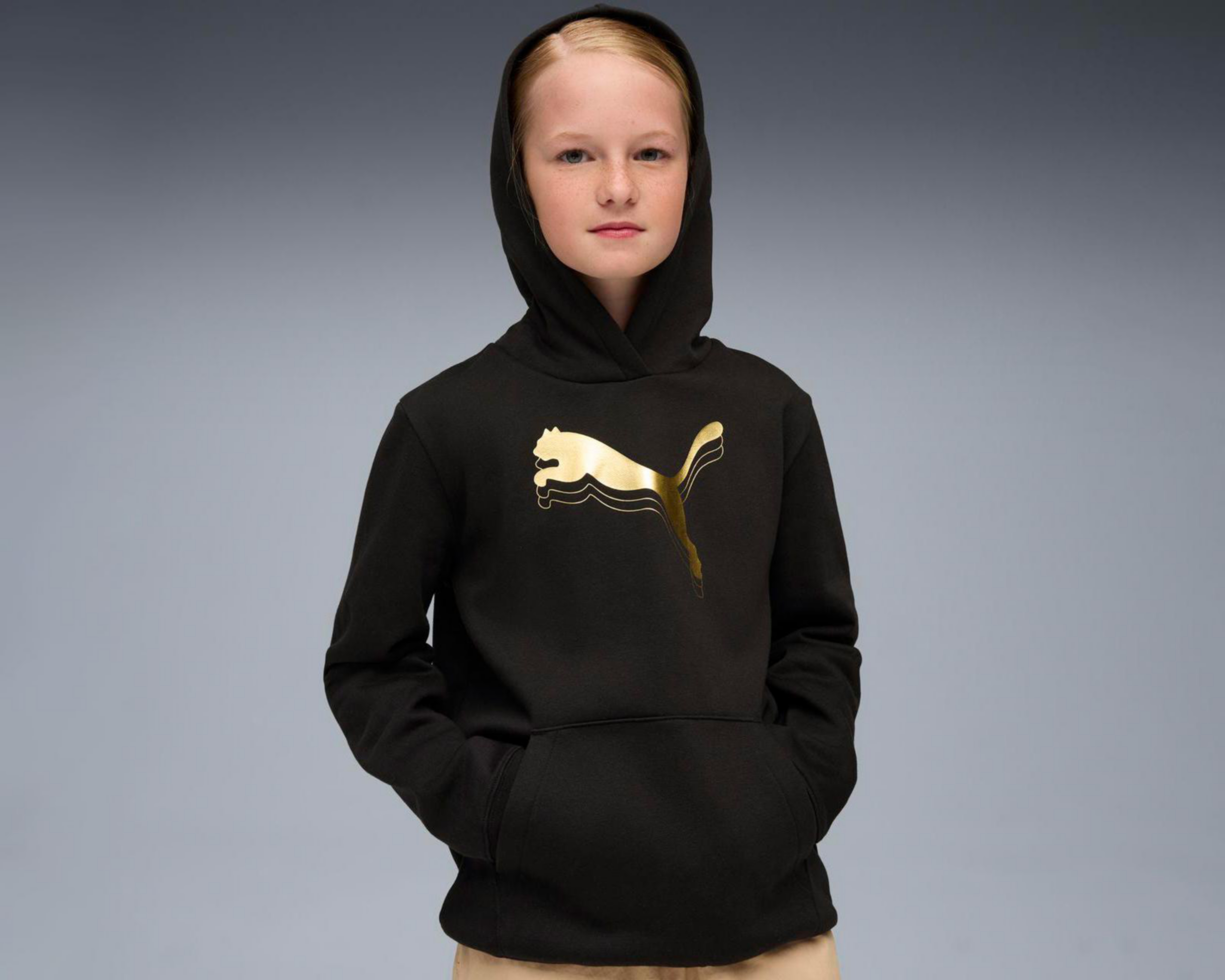 Foto 2 pulgar | Sudadera Deportiva Puma Metallic para Niña