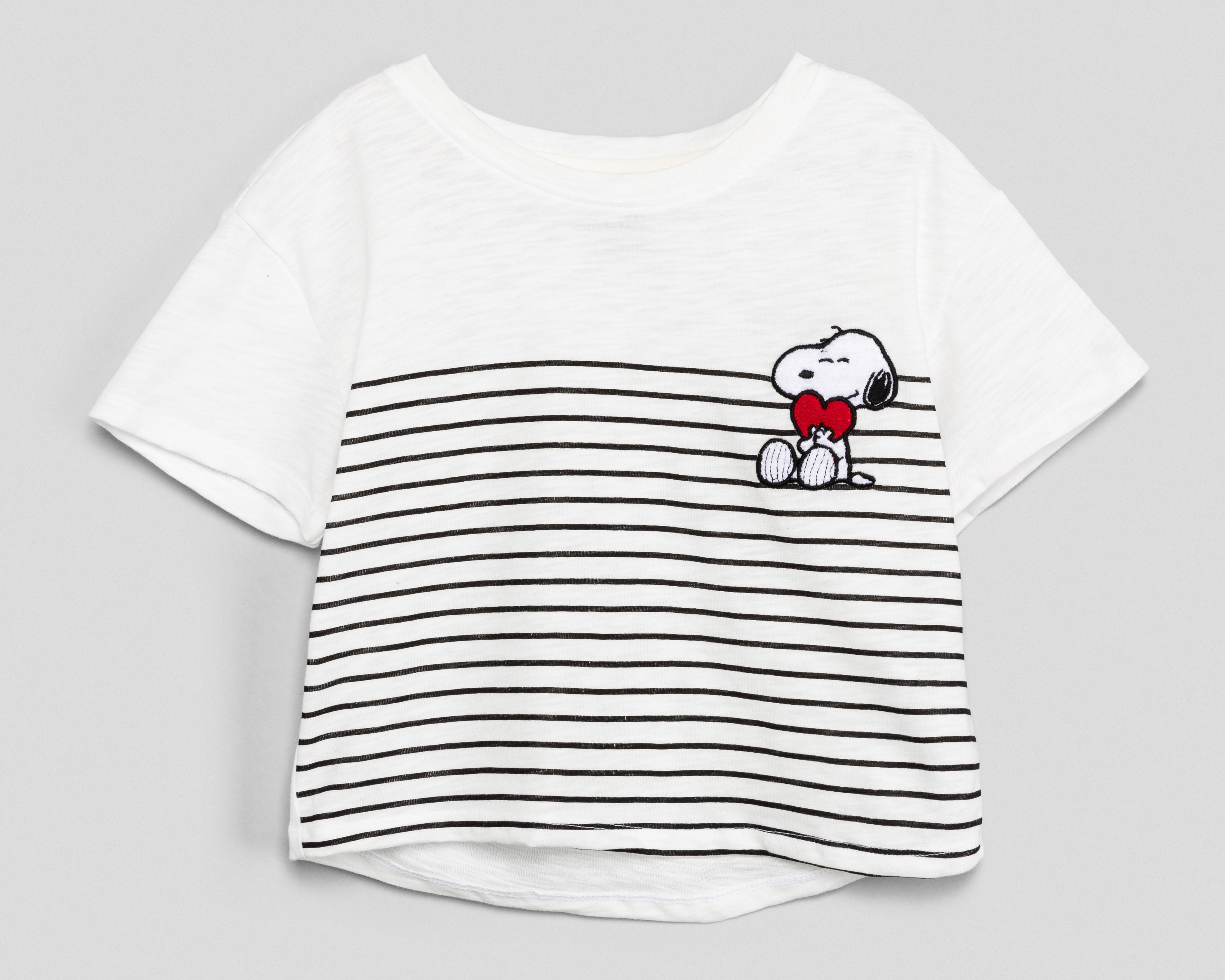 Foto 2 pulgar | Playera Peanuts Manga Corta Estampada para Niña