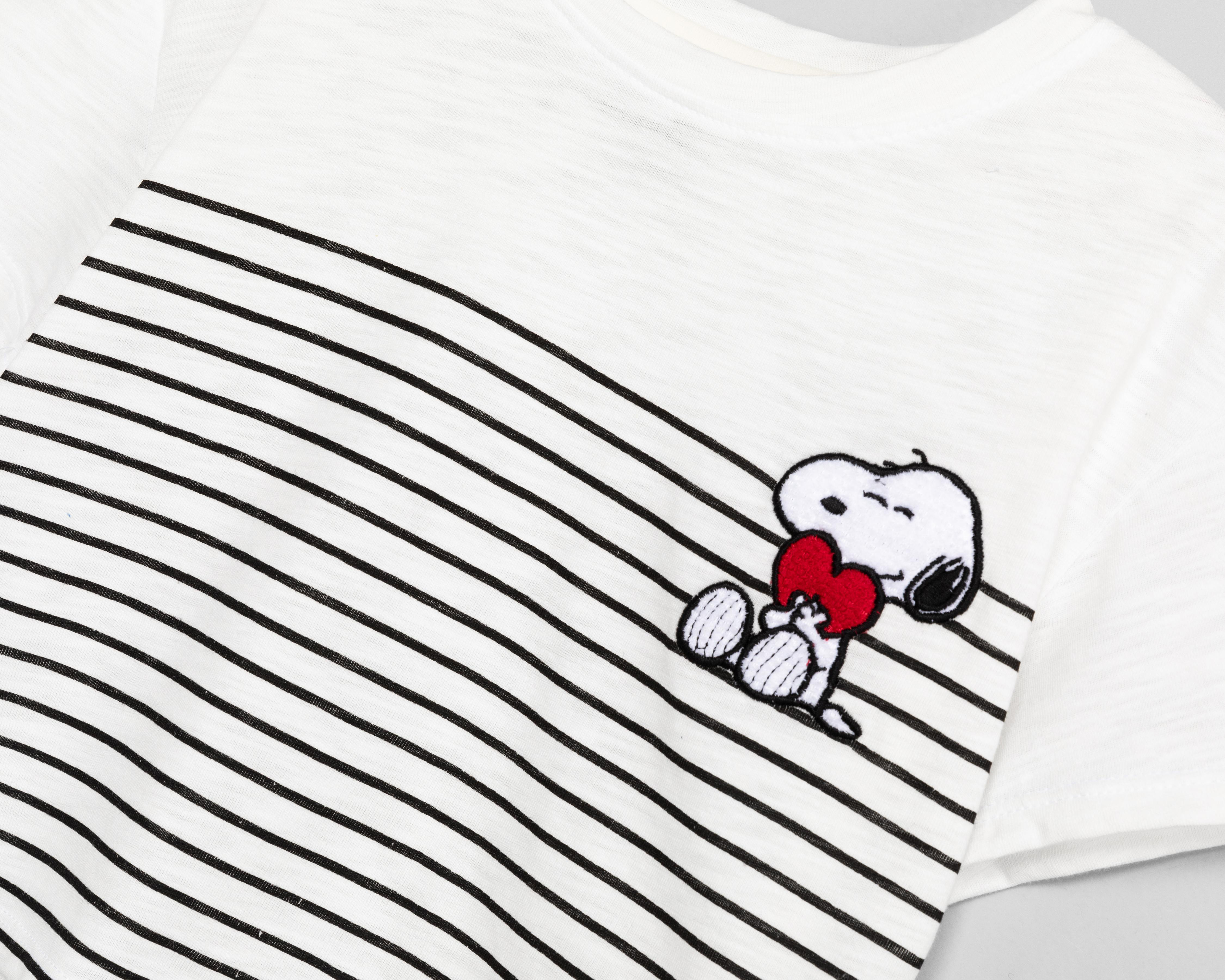 Foto 4 pulgar | Playera Peanuts Manga Corta Estampada para Niña