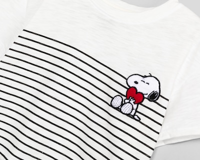 Foto 3 | Playera Peanuts Manga Corta Estampada para Niña