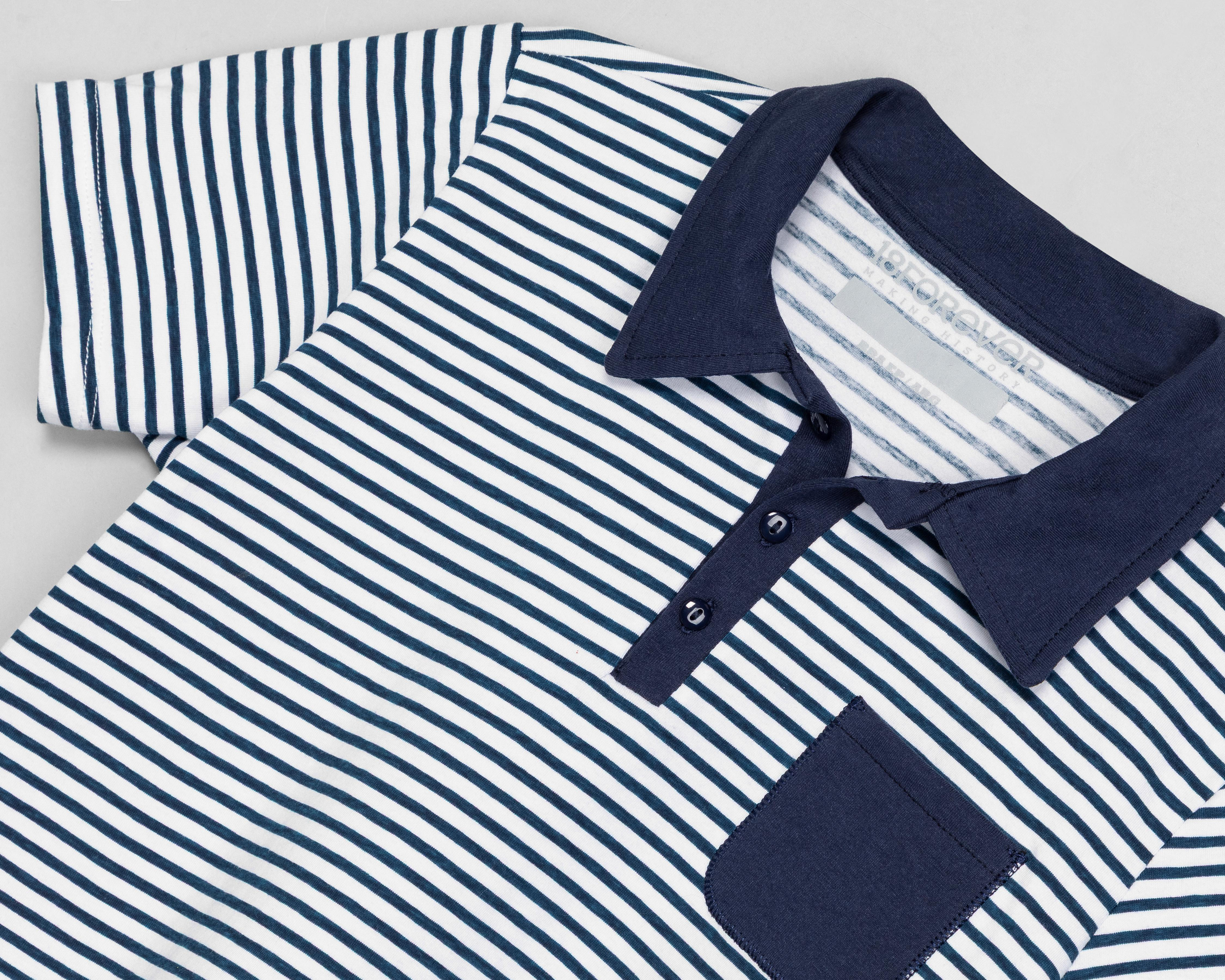 Foto 4 pulgar | Playera Polo 18 Forever Azul Juvenil
