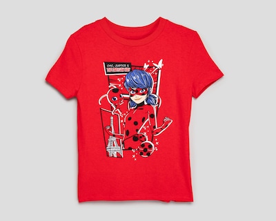 Foto 1 | Playera de Cuello Redondo Roja Ladybug para Niña