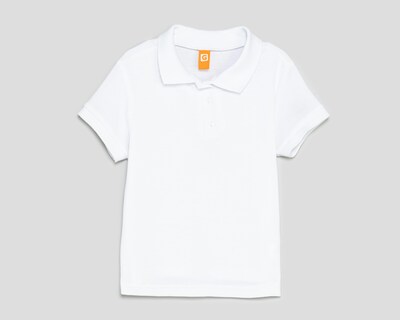 Foto 1 | Playera Polo Grafito Blanca para Niña