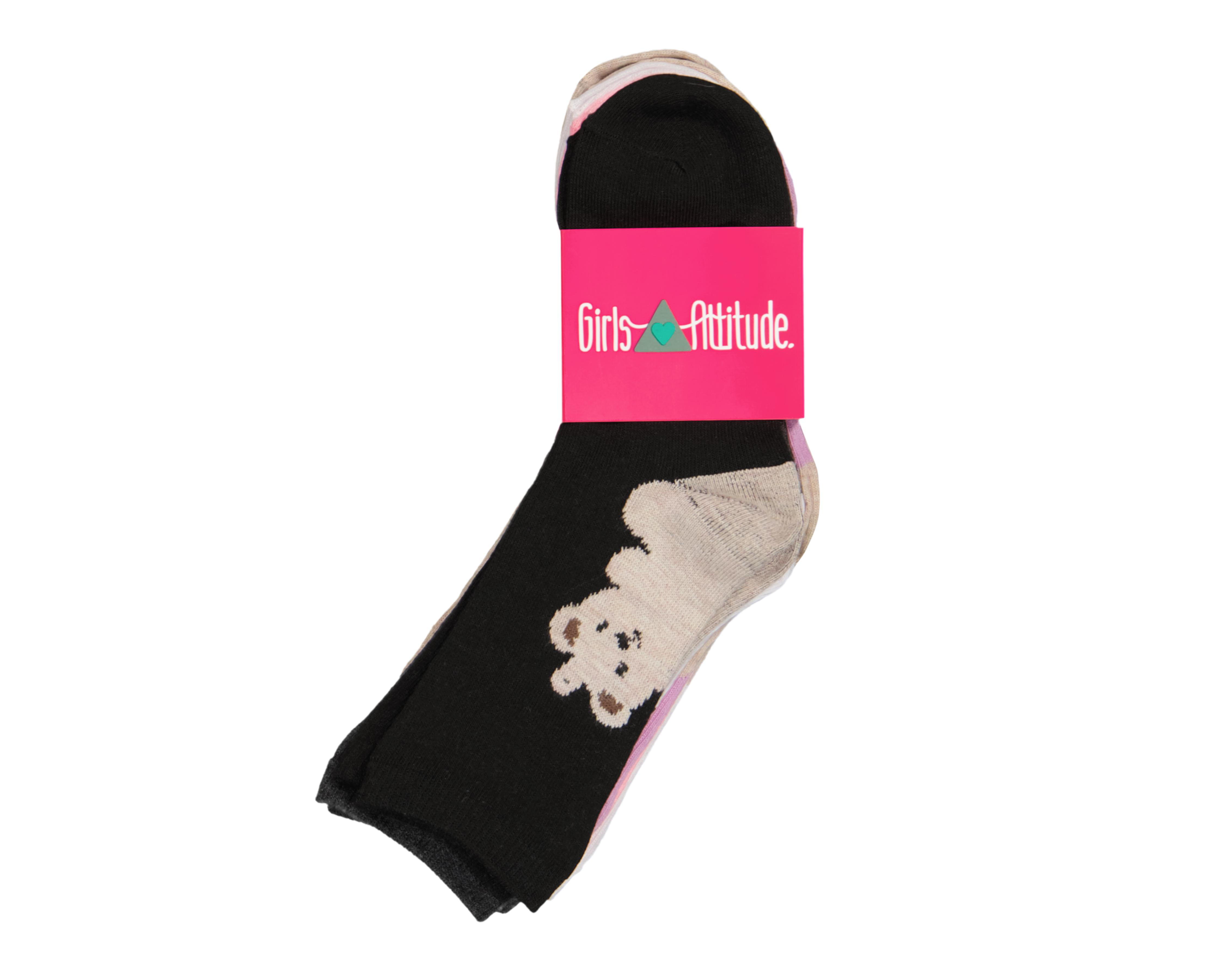 Foto 4 pulgar | Calcetas Largas Girls Attitude para Niña 6 Pares