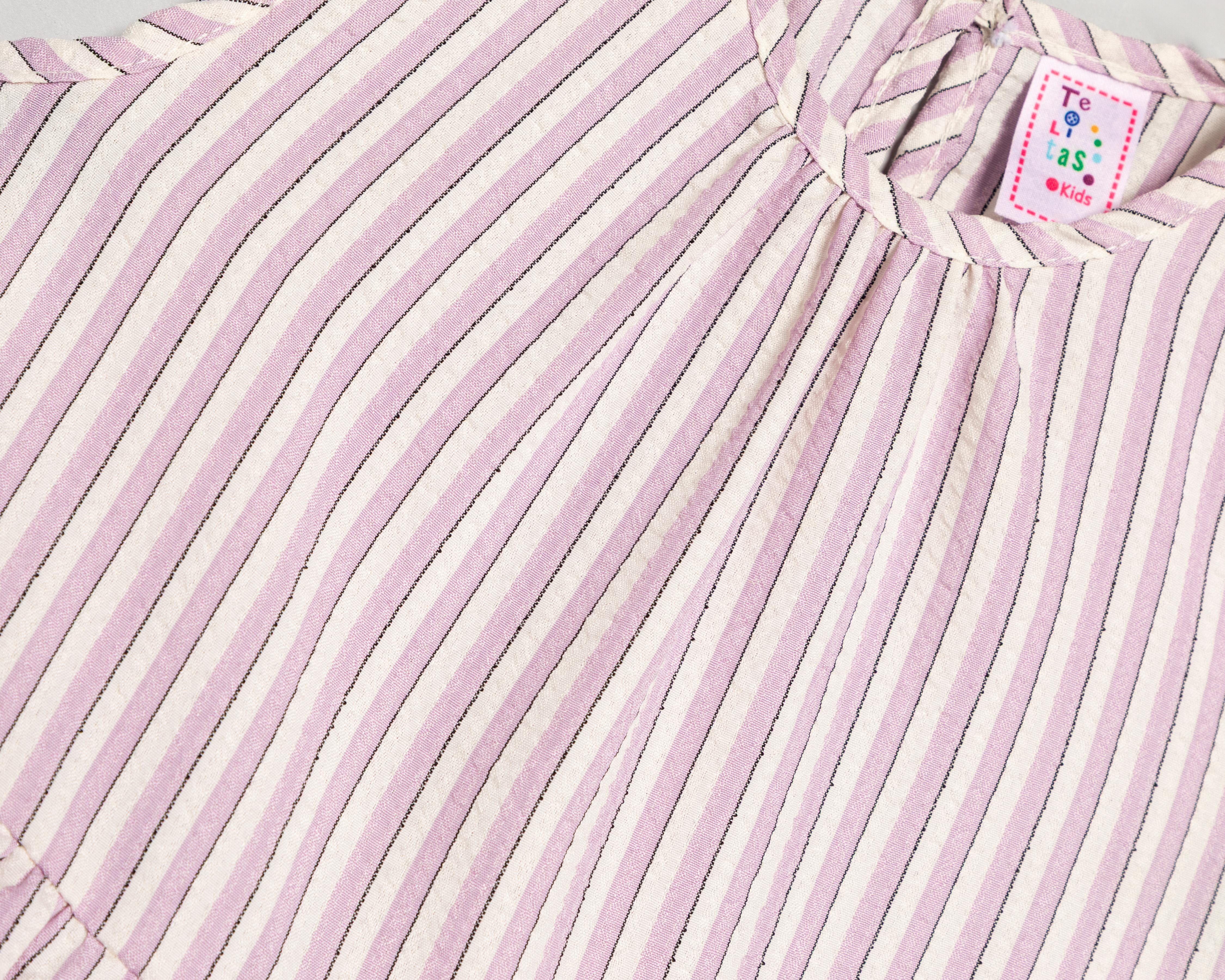 Foto 4 pulgar | Blusa y Short con Cinturón Telitas para Niña