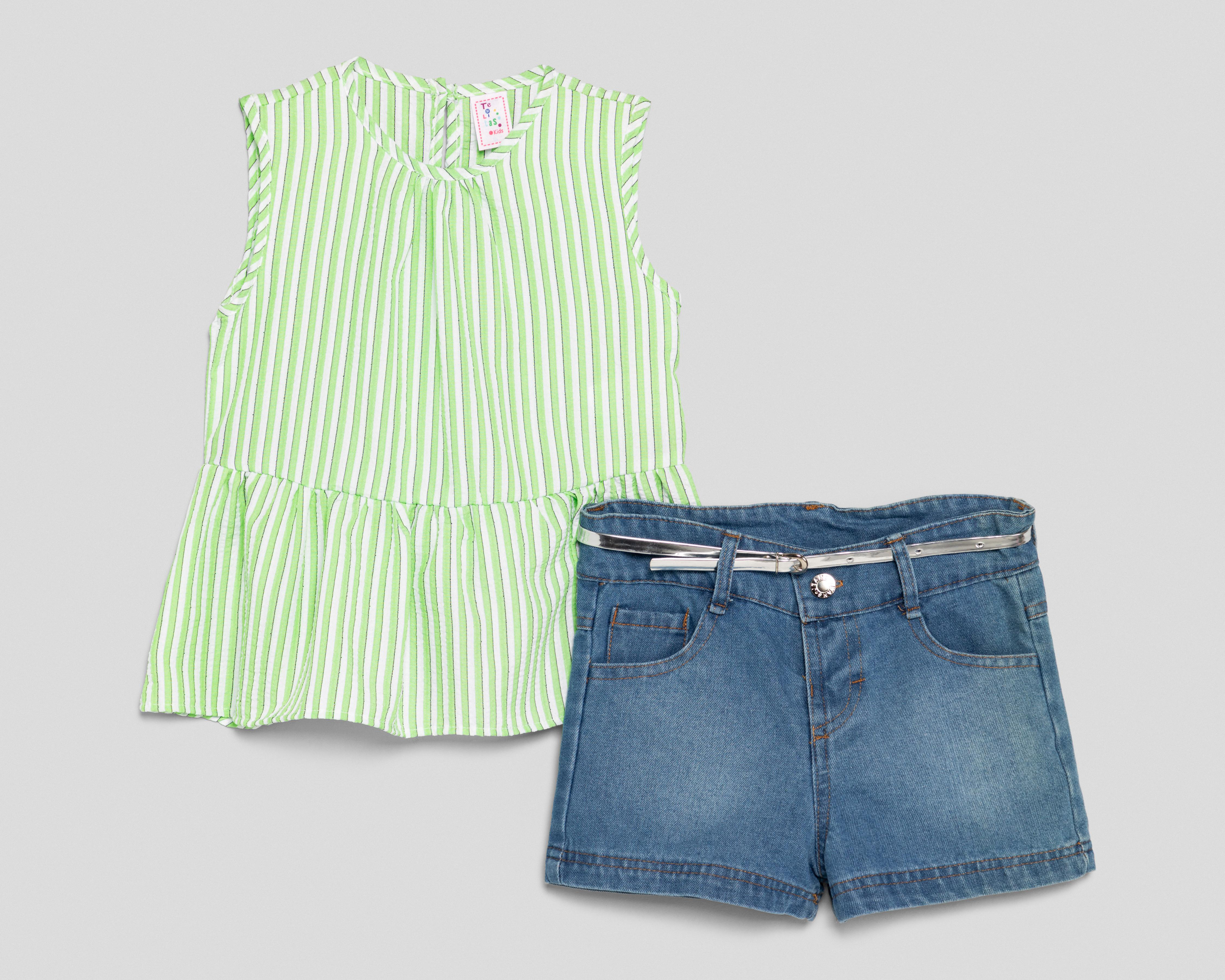 Blusa y Short Telitas para Niña