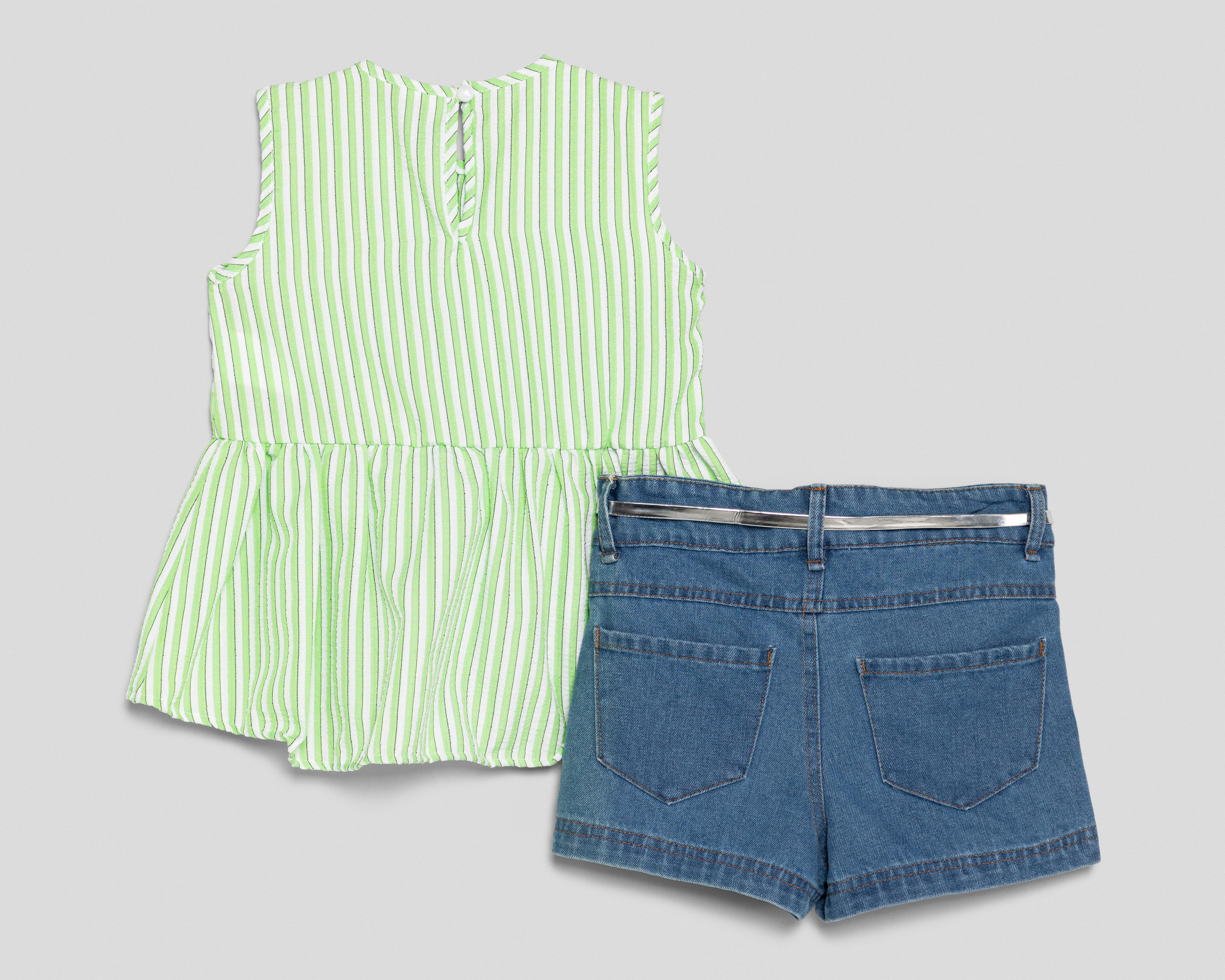 Foto 2 | Blusa y Short Telitas para Niña