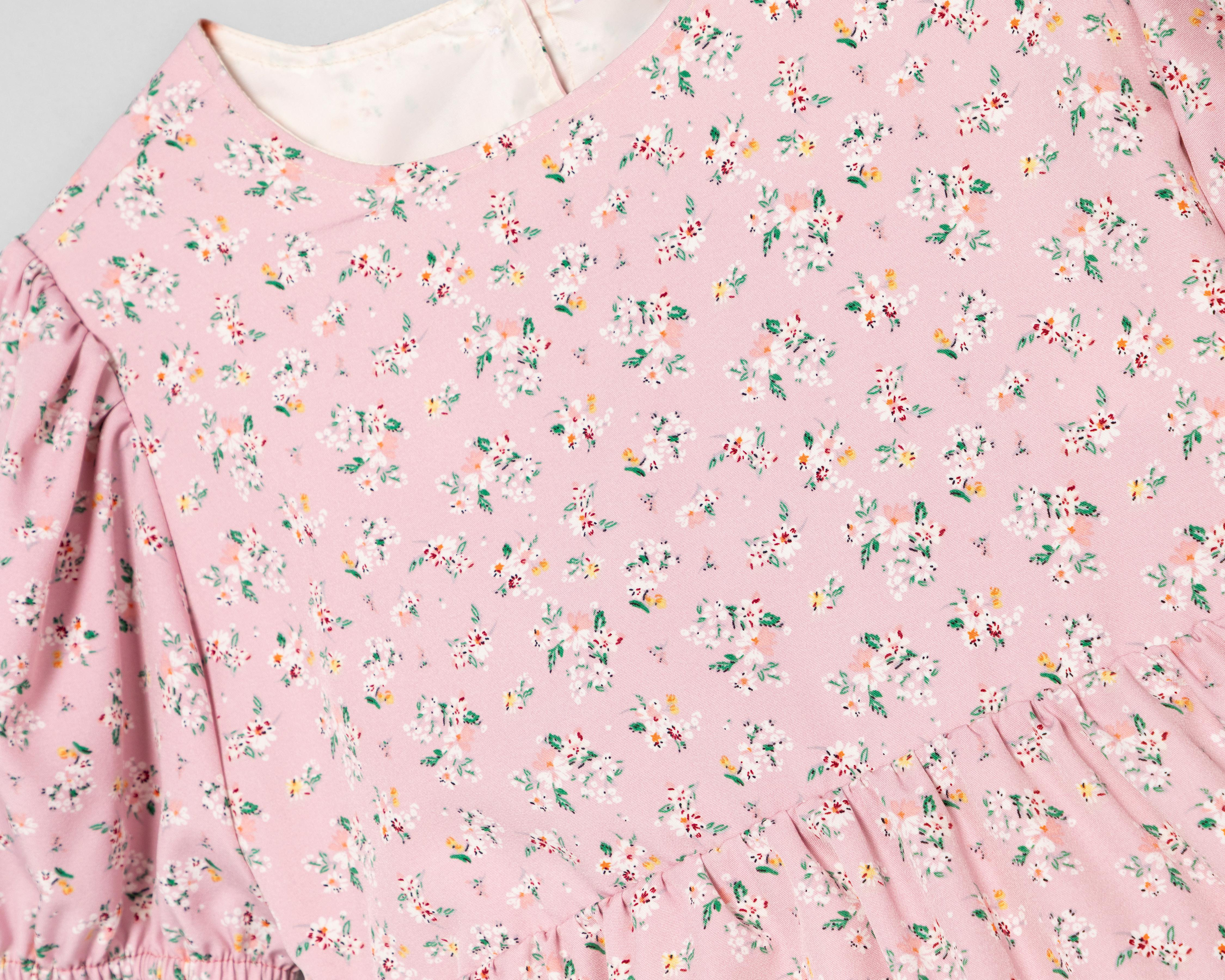 Foto 4 pulgar | Vestido Rosa Telitas para Niña