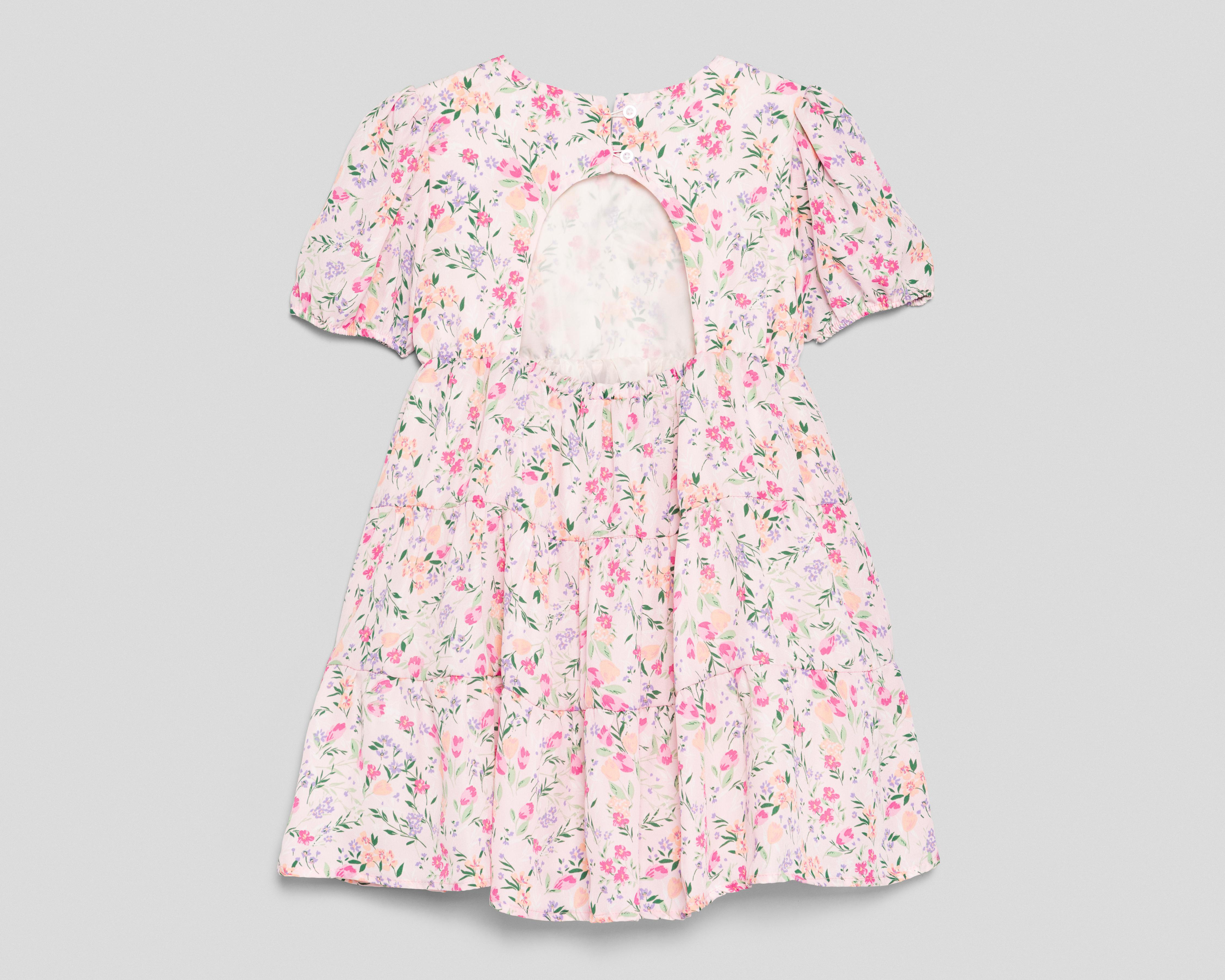 Foto 3 pulgar | Vestido Rosa Telitas para Niña