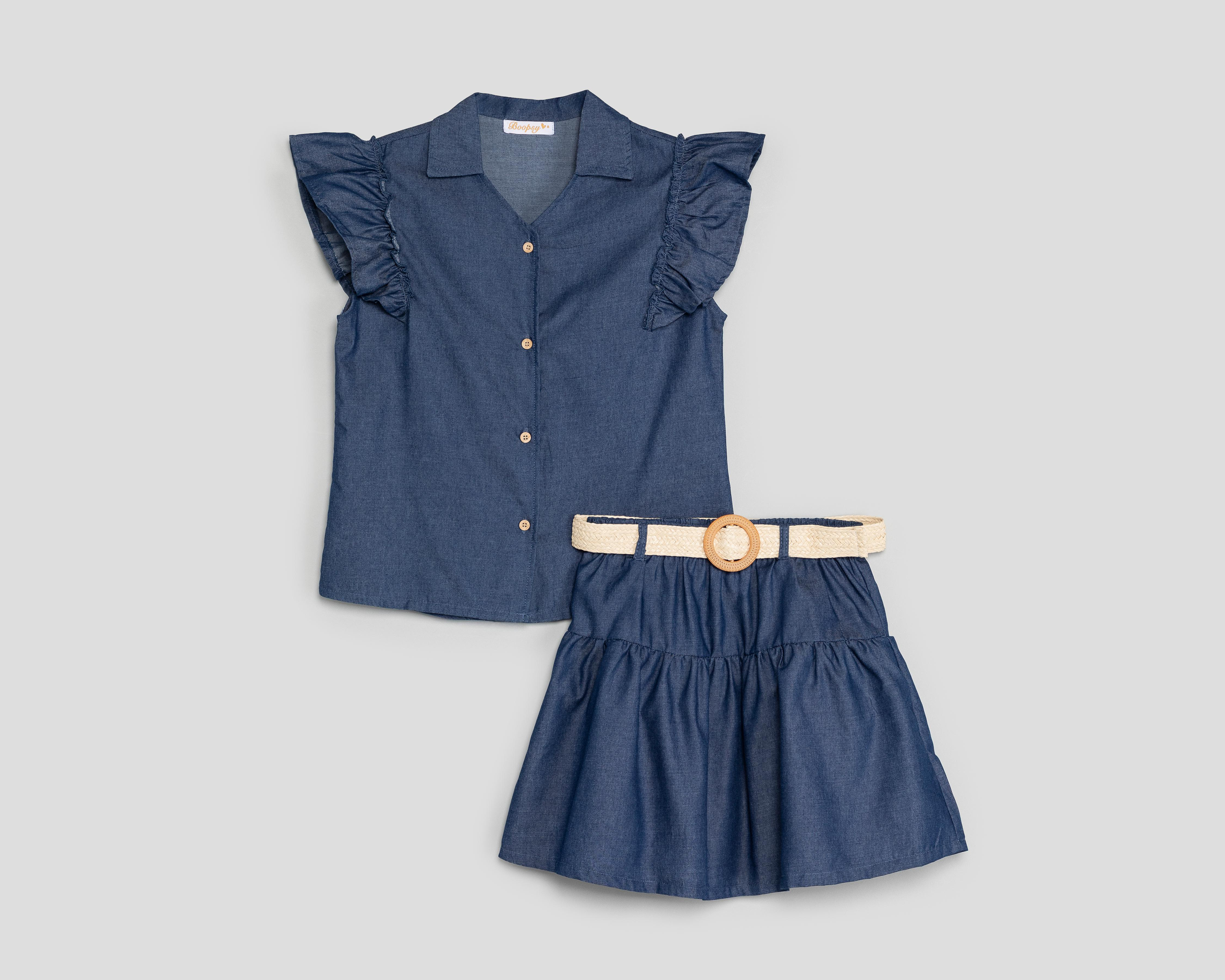 Foto 1 | Blusa y Falda con Cinturón Boopsy para Niña