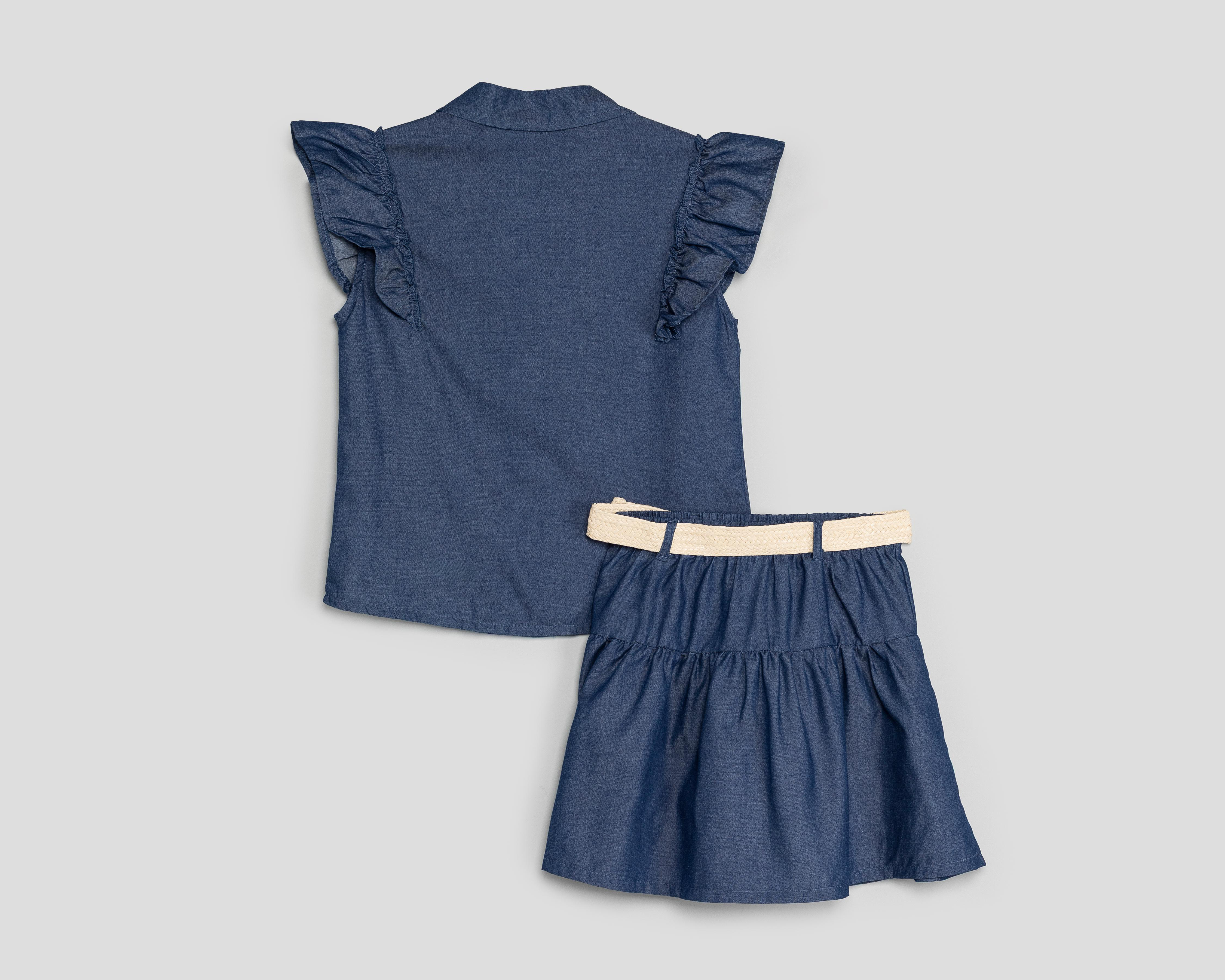 Foto 2 | Blusa y Falda con Cinturón Boopsy para Niña