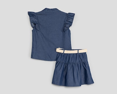Foto 2 | Blusa y Falda con Cinturón Boopsy para Niña