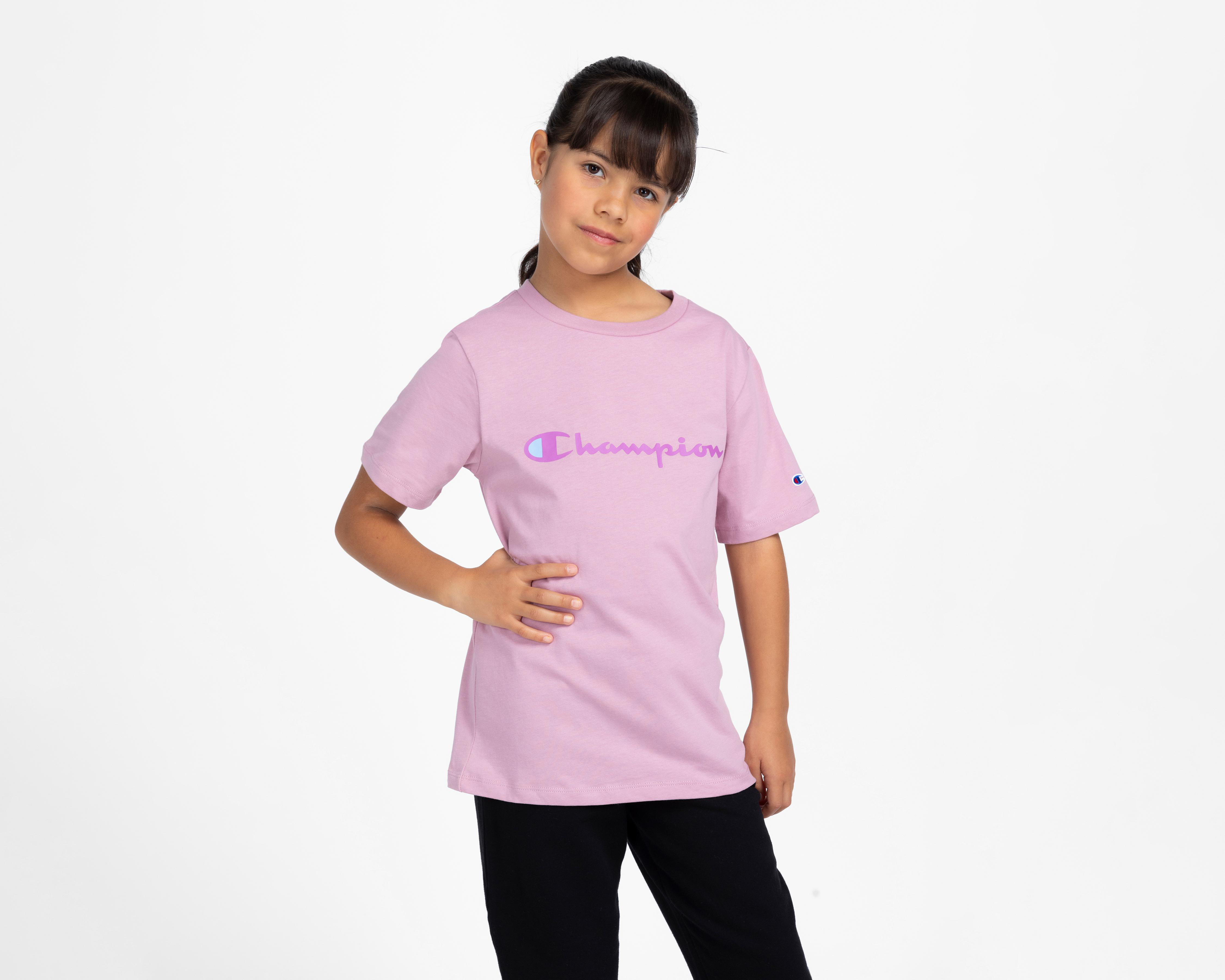 Playera de Cuello Redondo Rosa Champion para Niña $180