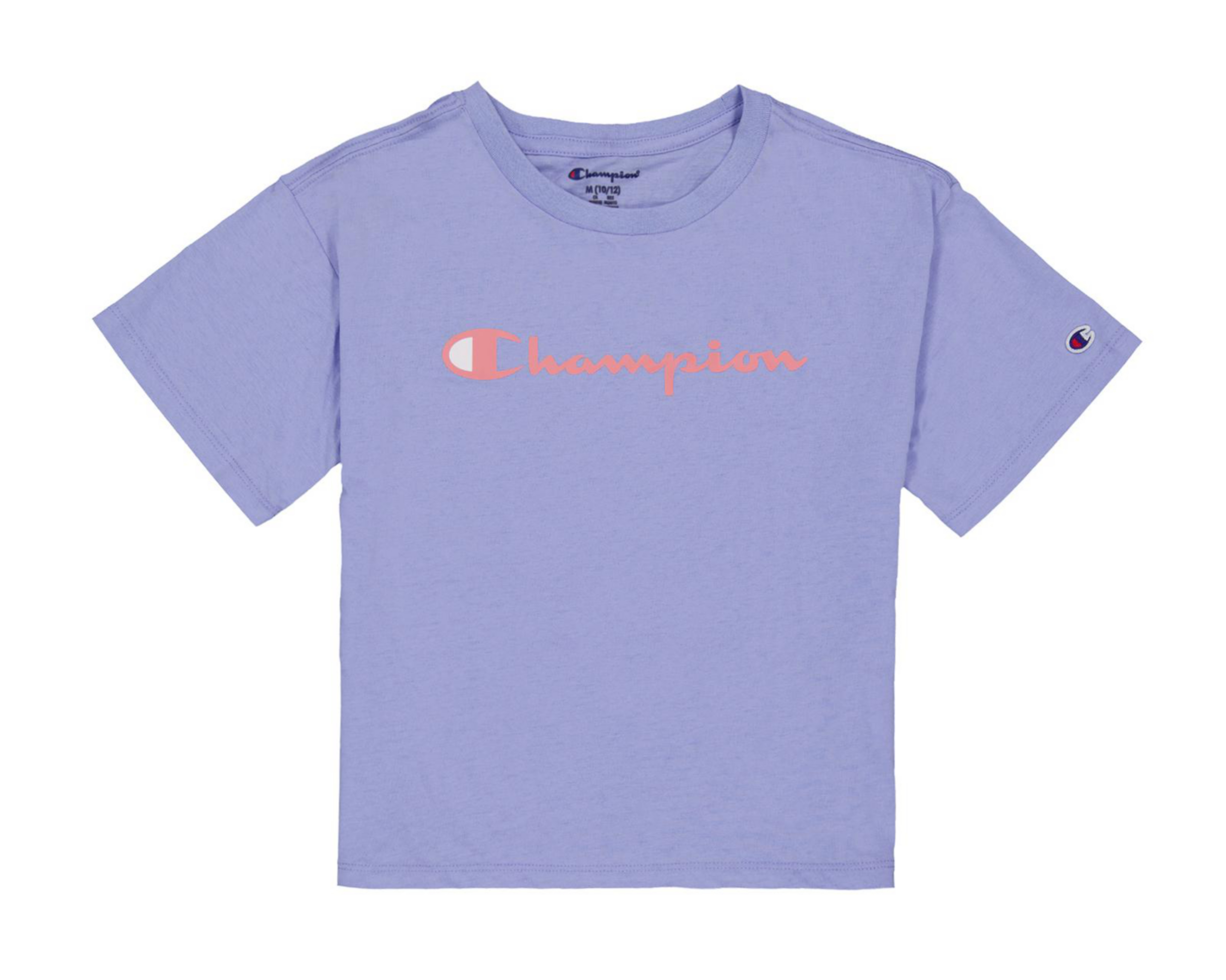 Foto 2 pulgar | Playera de Cuello Redondo Morada Champion para Niña