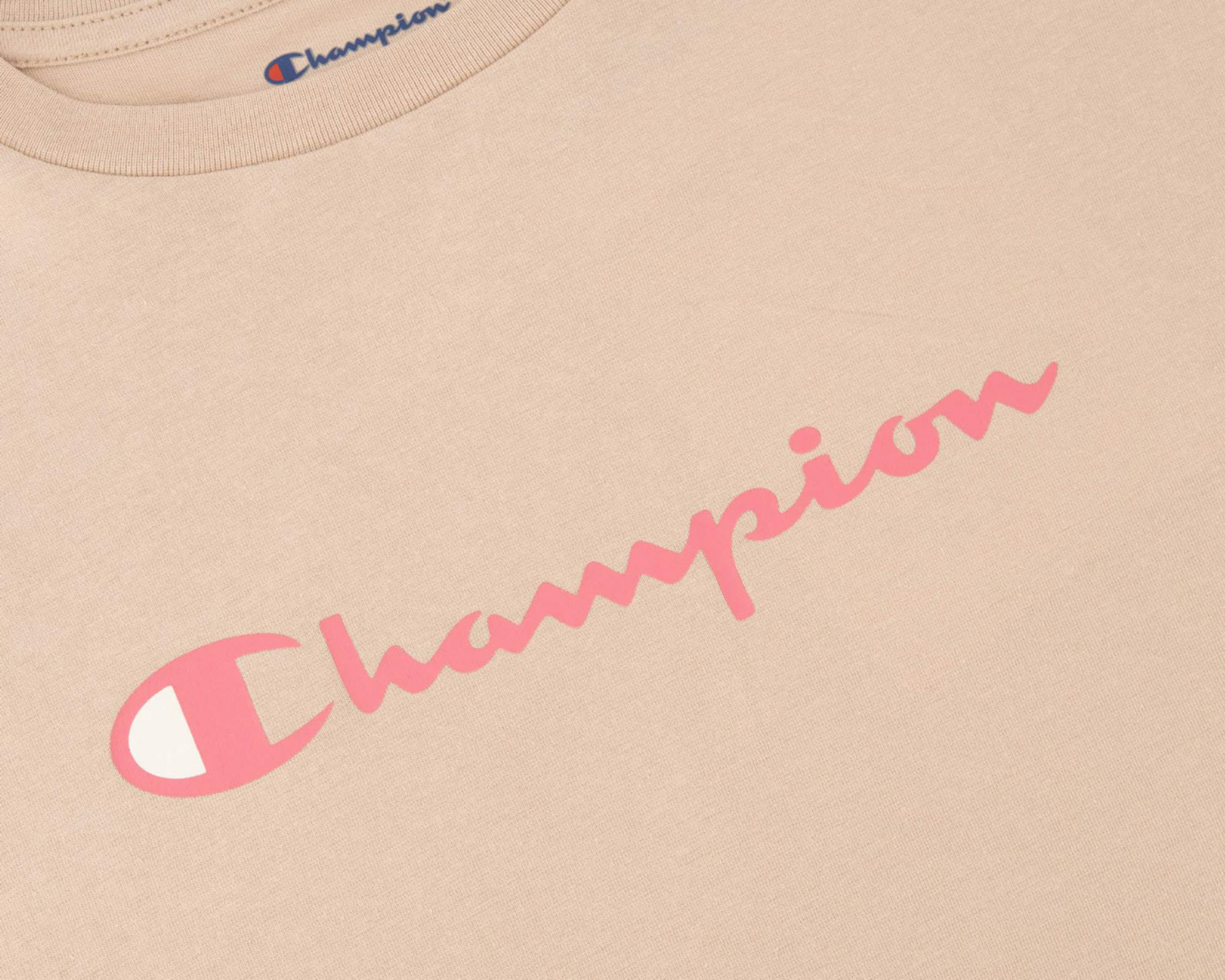 Foto 5 pulgar | Playera de Cuello Redondo Café Champion para Niña