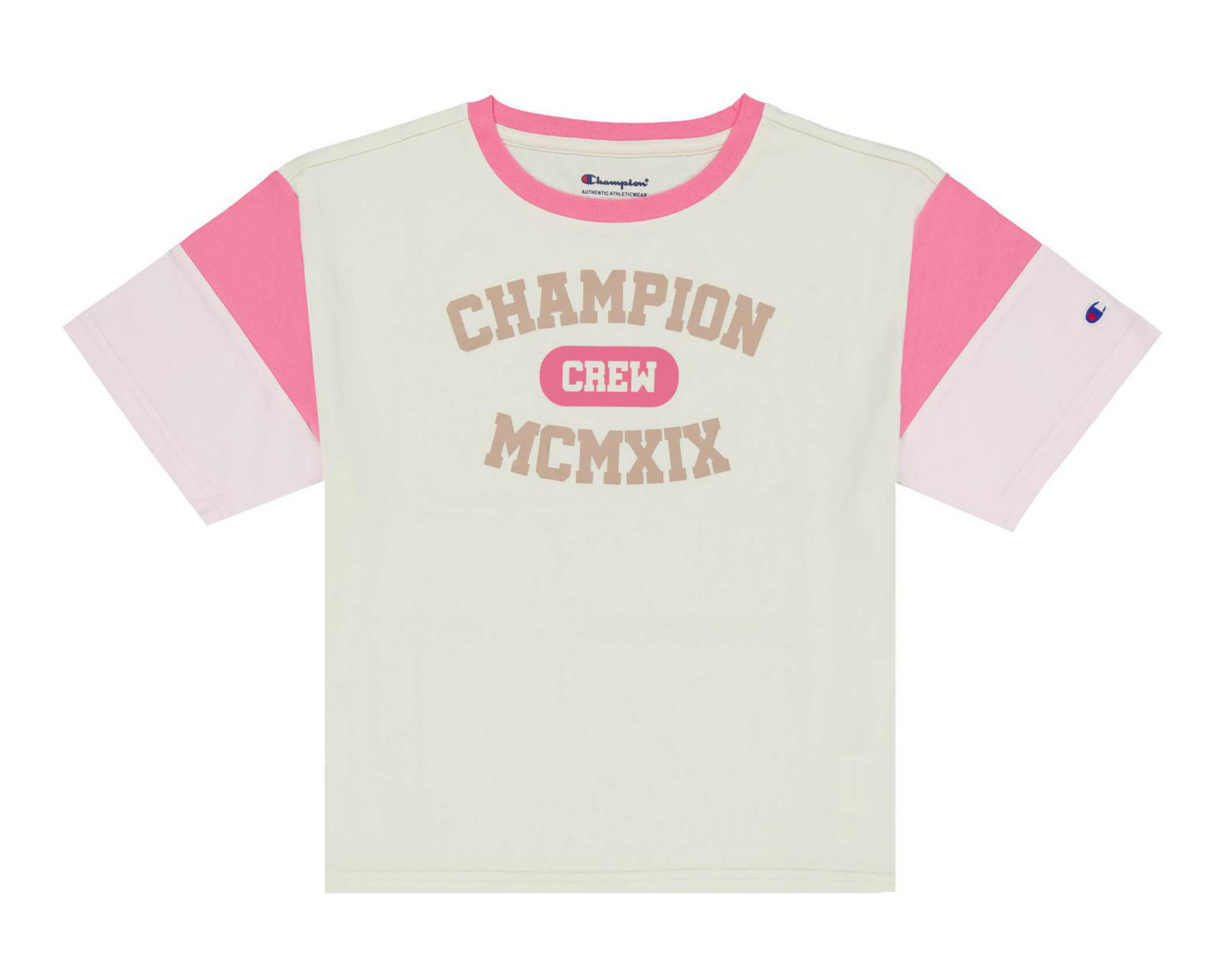 Foto 1 | Playera de Cuello Redondo Beige Champion para Niña