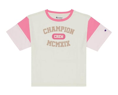 Foto 1 | Playera de Cuello Redondo Beige Champion para Niña