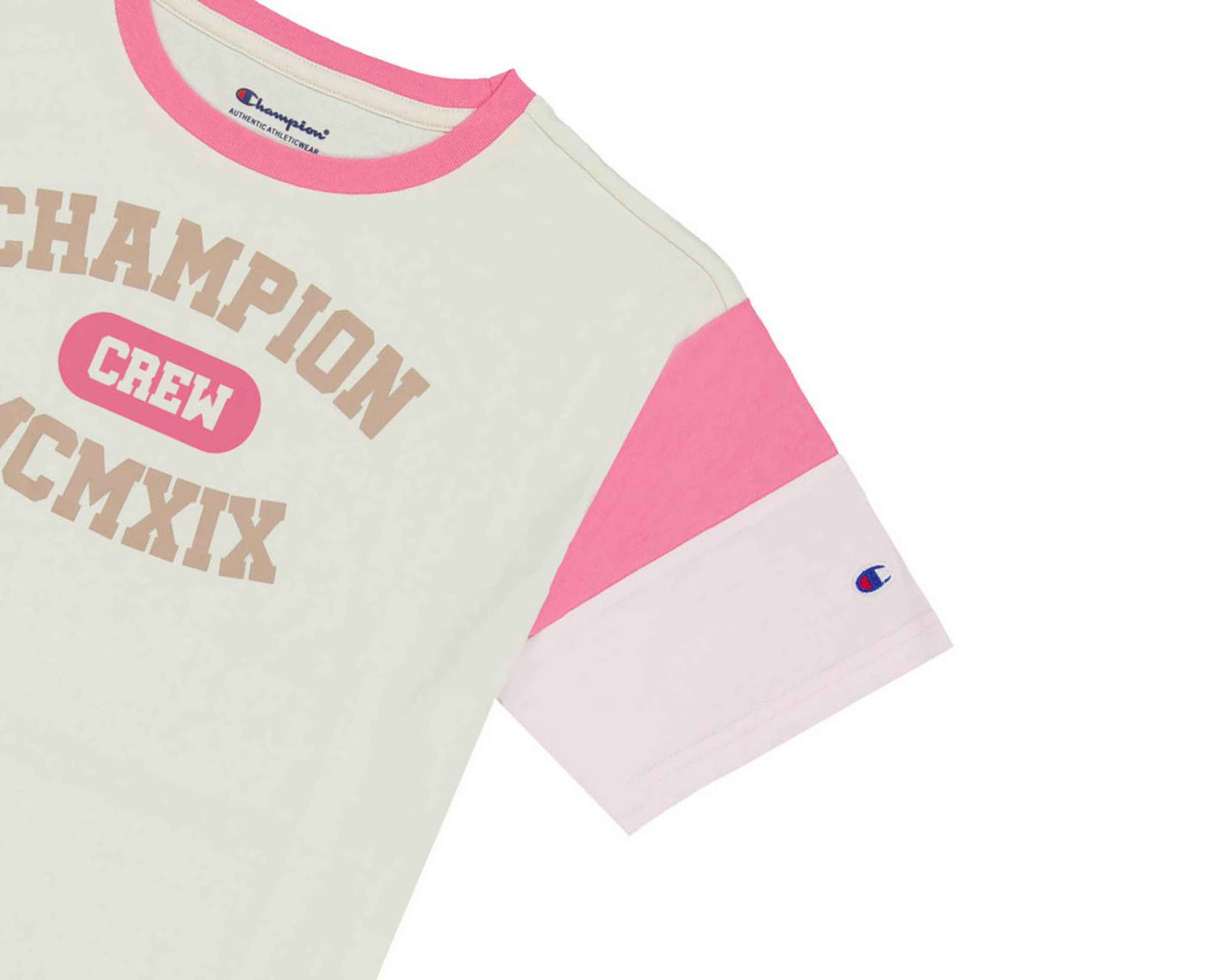 Foto 4 pulgar | Playera de Cuello Redondo Beige Champion para Niña