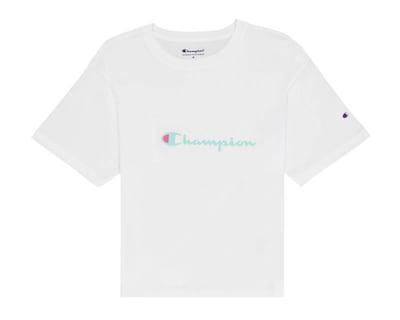 Foto 1 | Playera de Cuello Redondo Blanca Champion para Niña