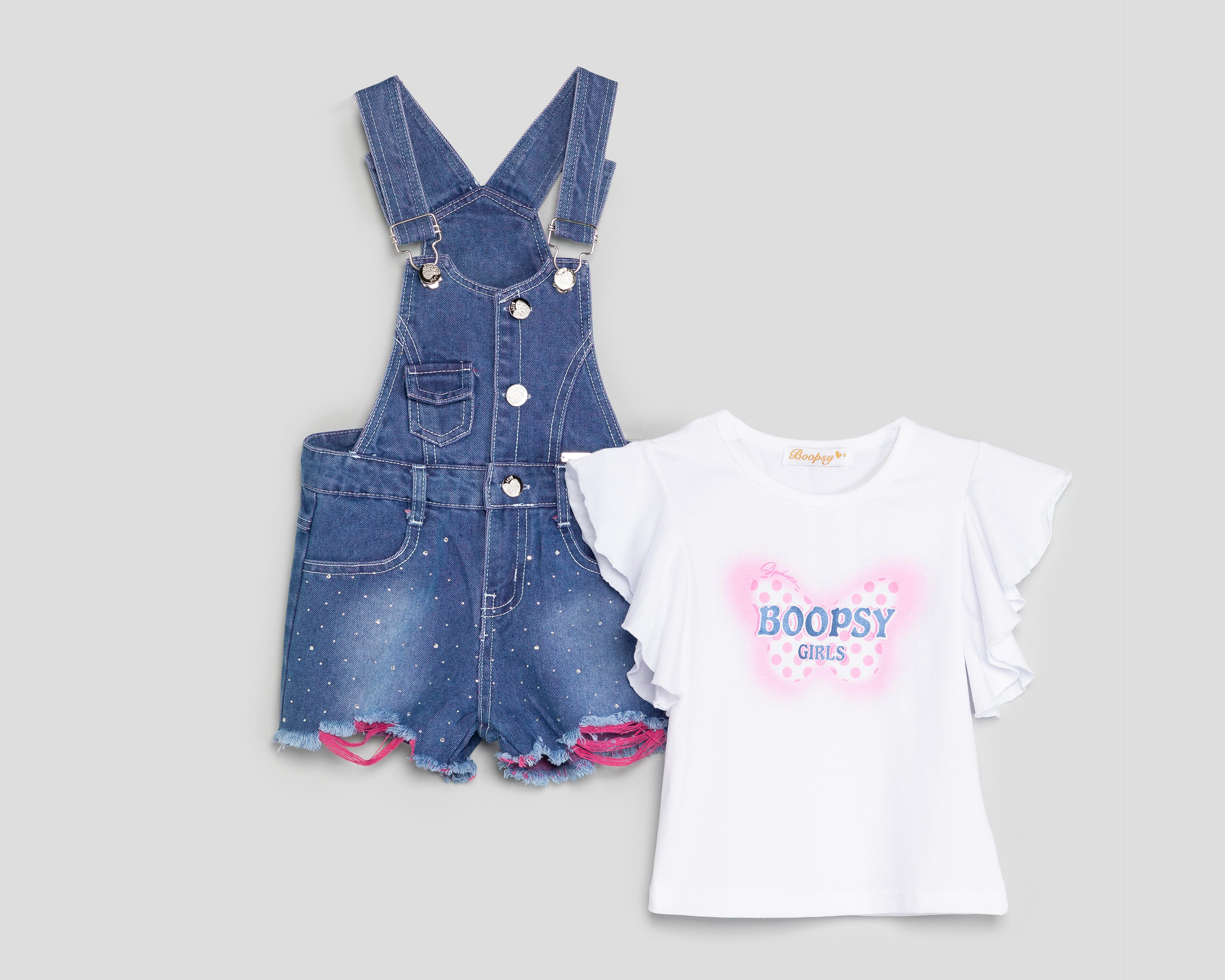 Overol y Playera Boopsy para Niña