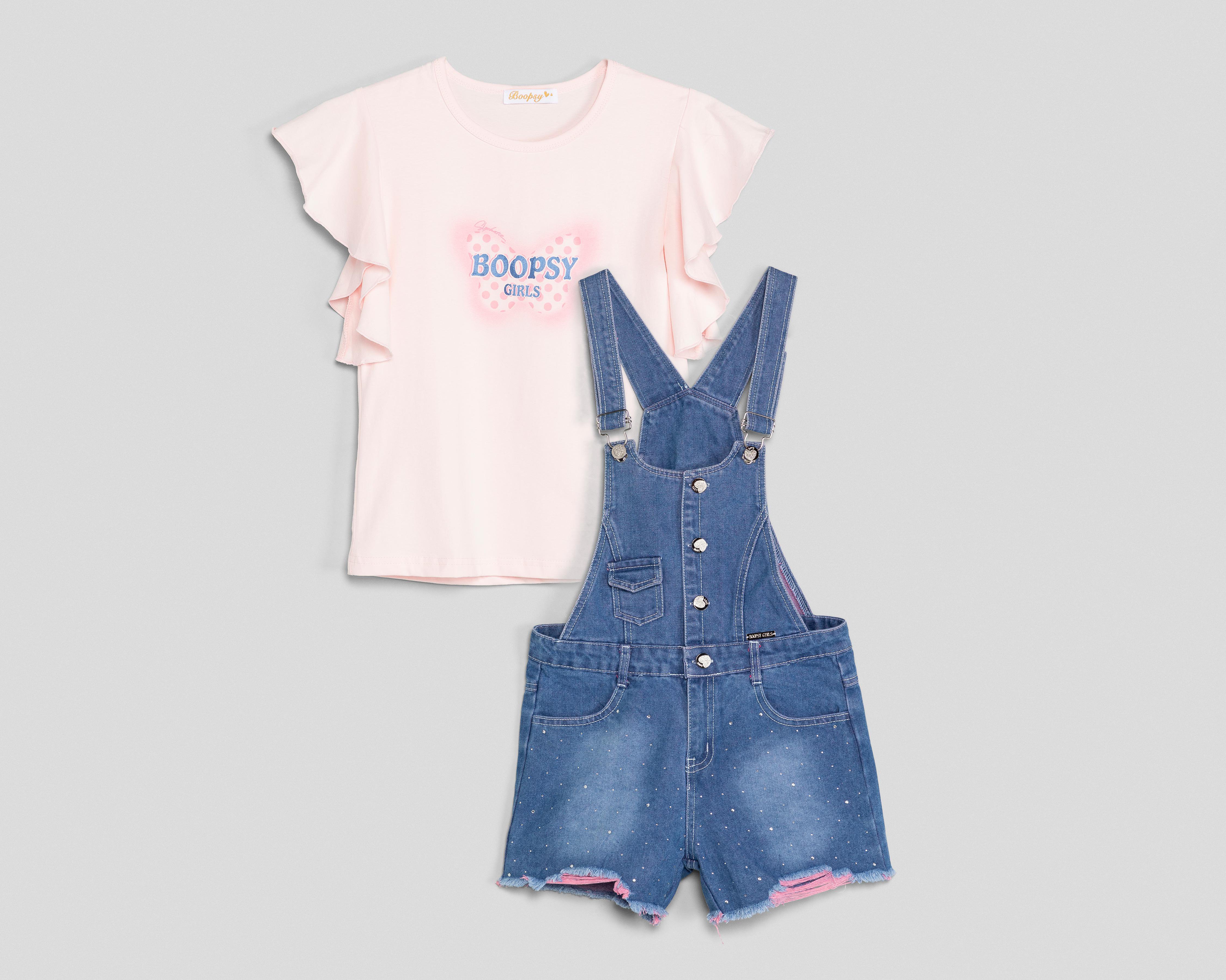 Overol y Playera Boopsy para Niña