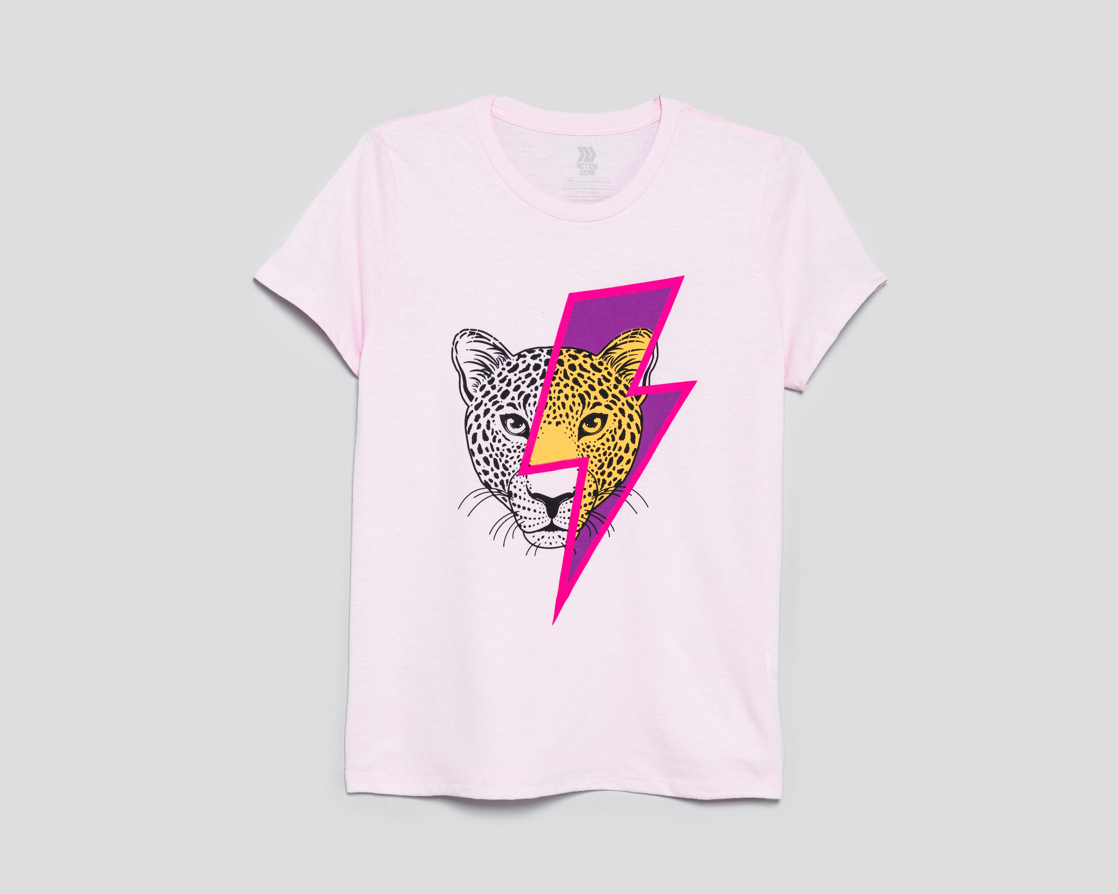 Foto 1 | Playera de Cuello Redondo Rosa Action Gear Juvenil