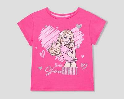 Foto 1 | Playera de Cuello Redondo Rosa Barbie para Niña
