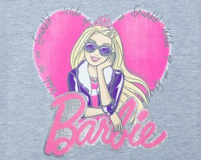 Foto 3 | Playera de Cuello Redondo Gris Barbie para Niña