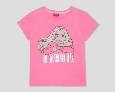 Foto 1 | Playera de Cuello Redondo Rosa Barbie para Niña
