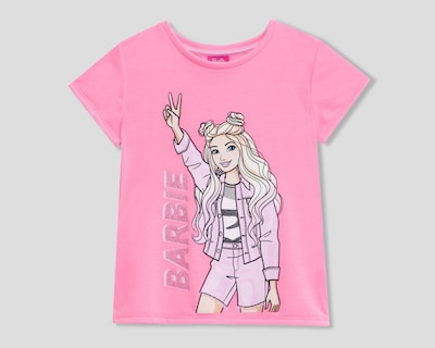 Foto 1 | Playera de Cuello Redondo Rosa Barbie para Niña