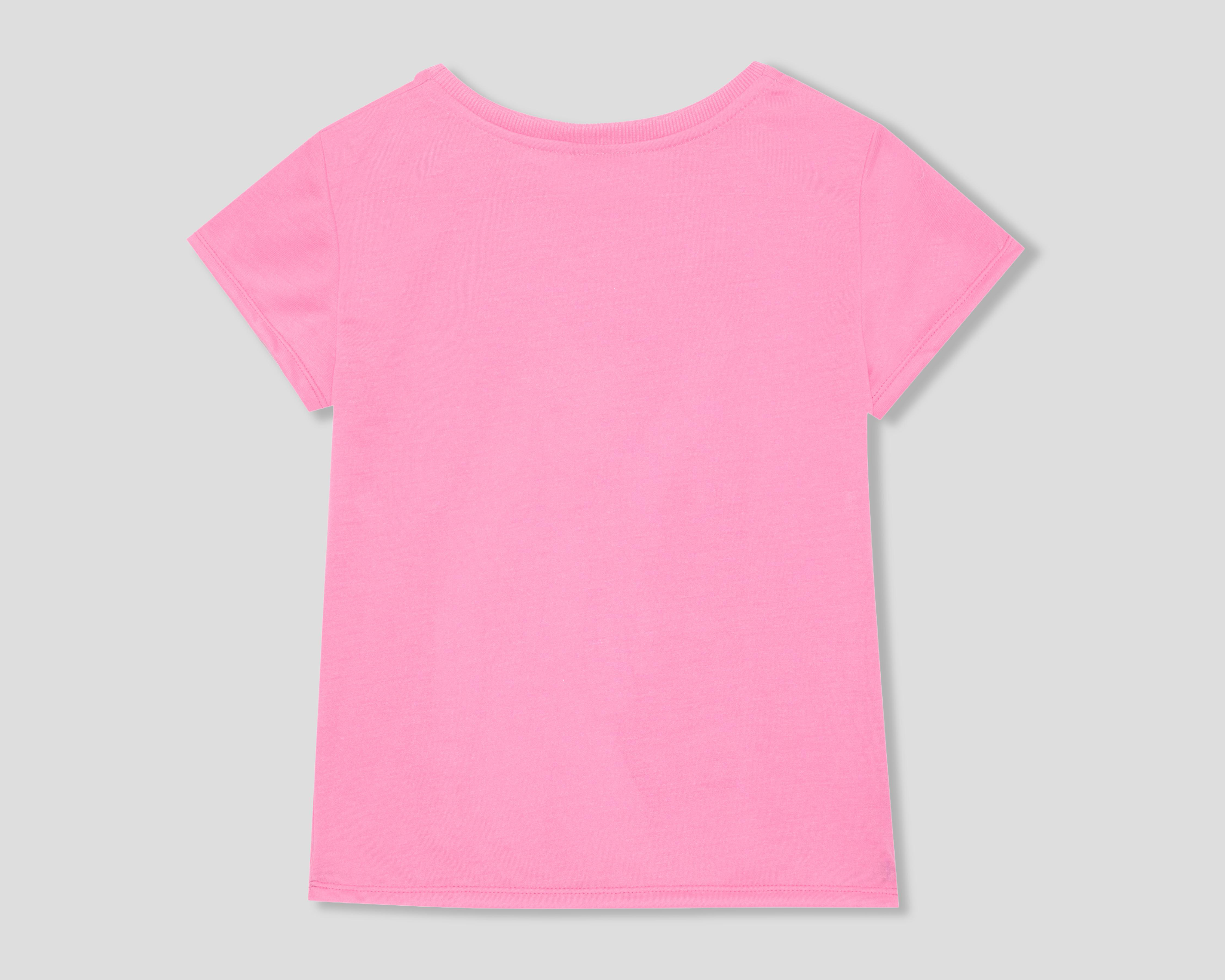 Foto 2 | Playera de Cuello Redondo Rosa Barbie para Niña