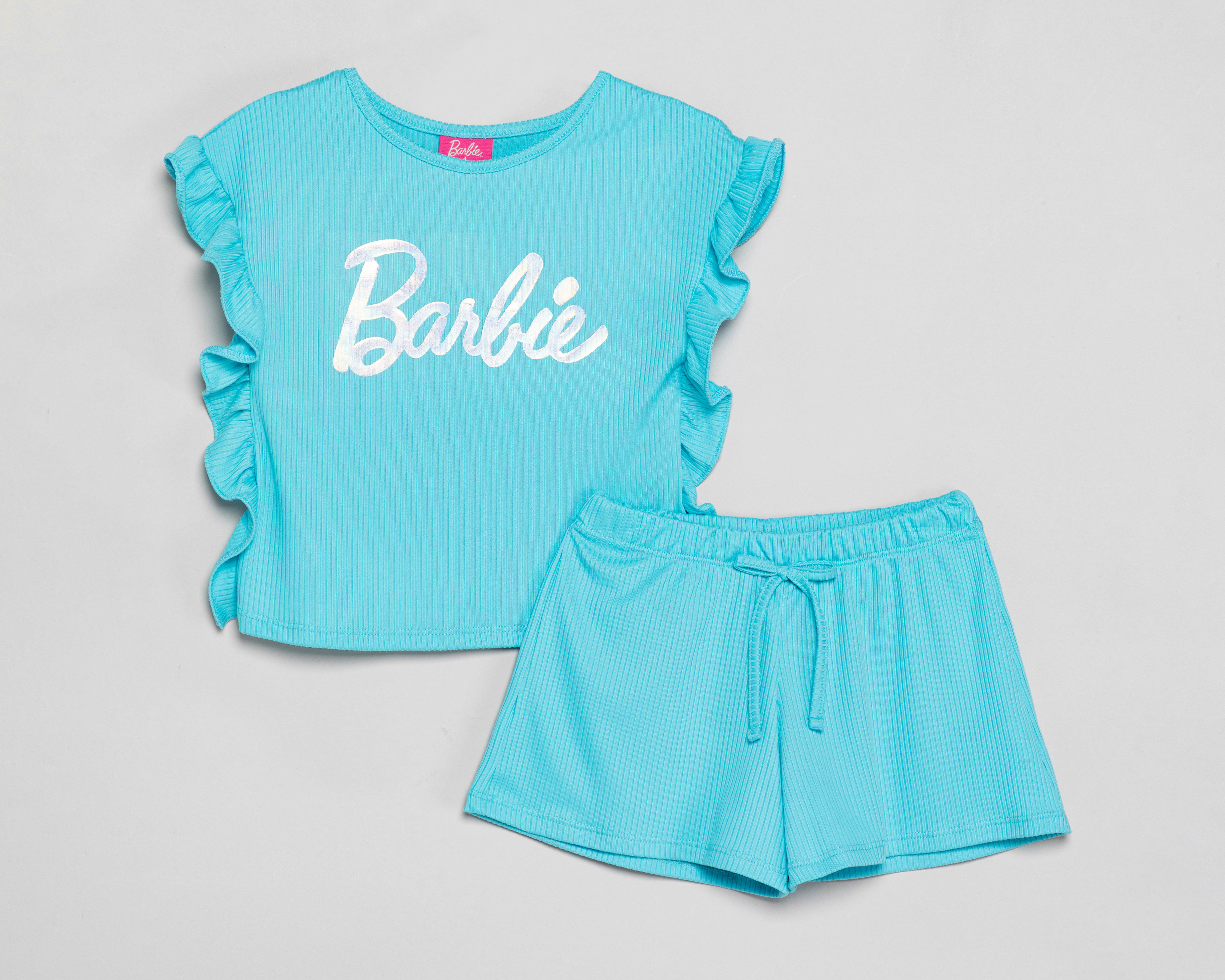 Foto 1 | Playera y Short Barbie para Niña