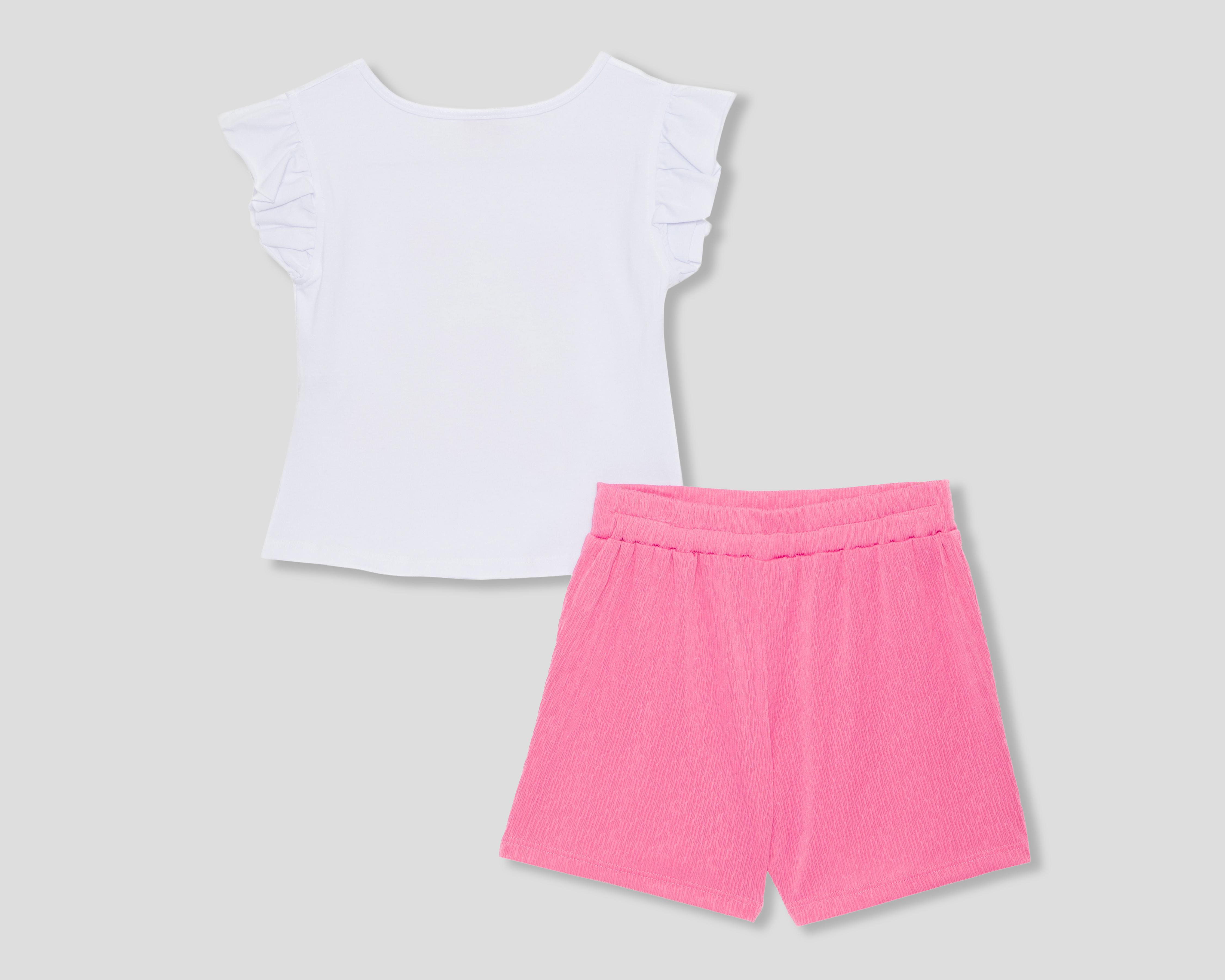 Foto 2 | Playera y Short Barbie para Niña