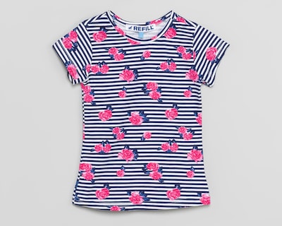 Foto 1 | Playera de Cuello Redondo Azul Refill para Niña