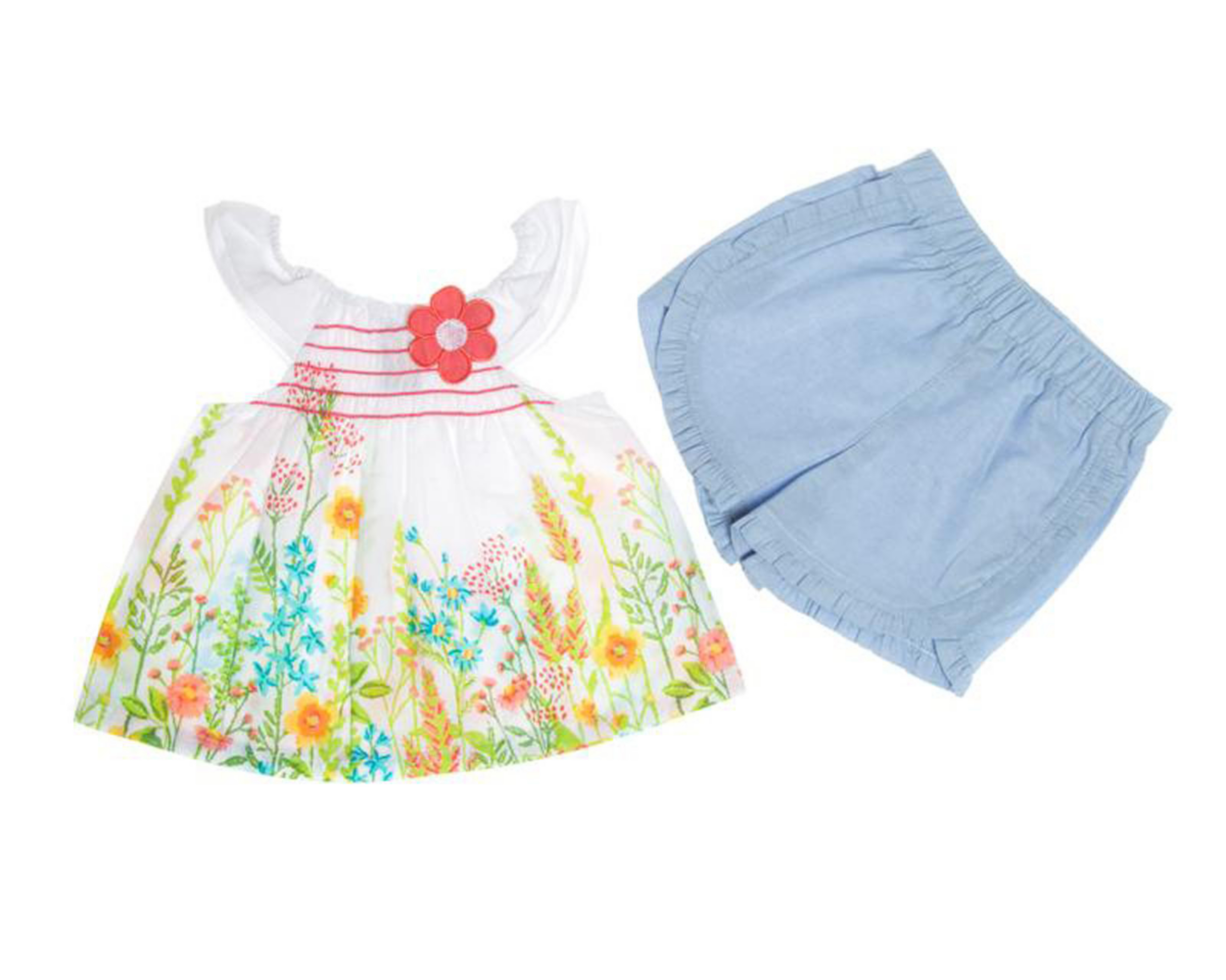 Conjunto con Short Baby Colors Algodón para Bebé Niña