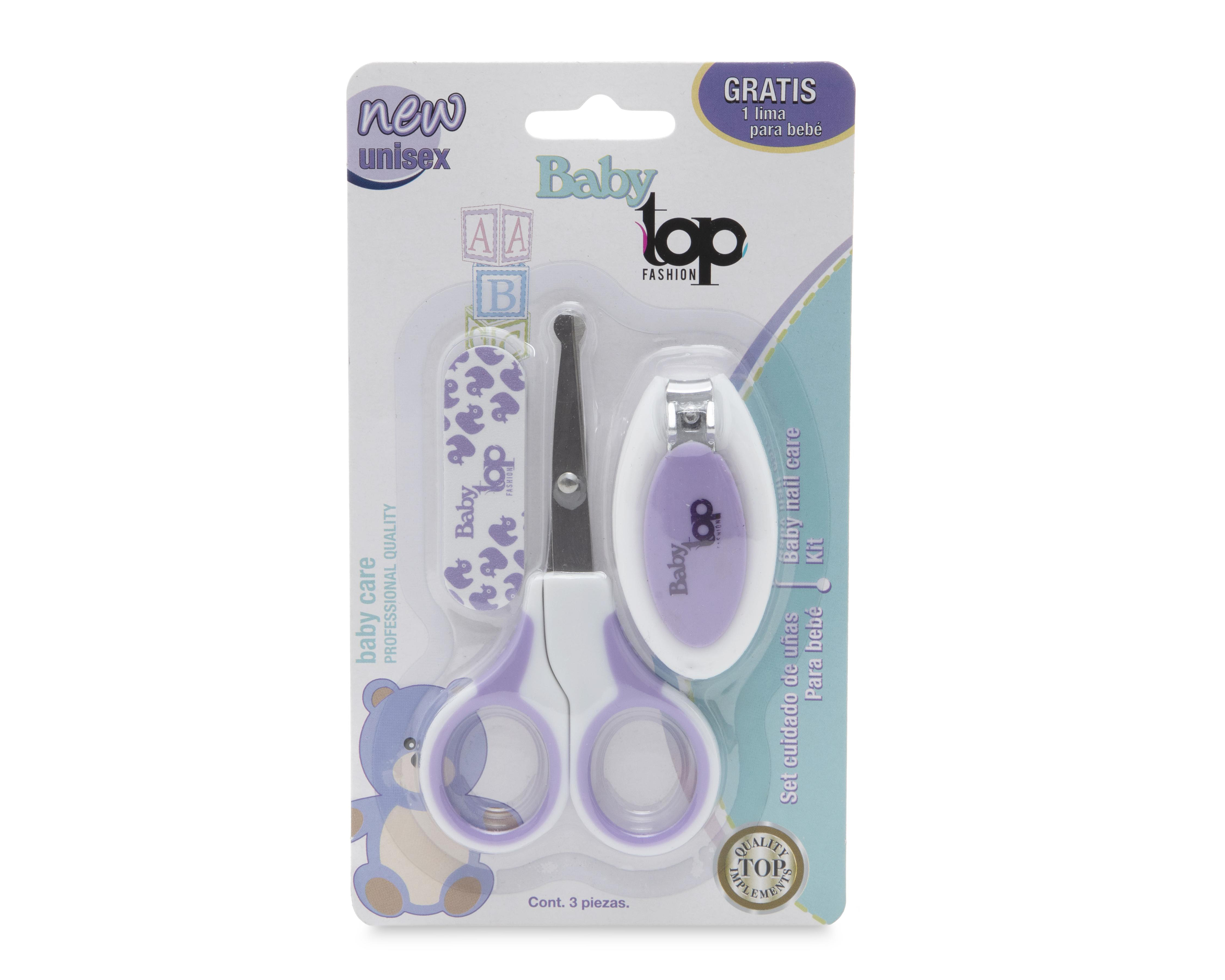Set de Cortauñas para Bebé Top Fashion 3 Piezas