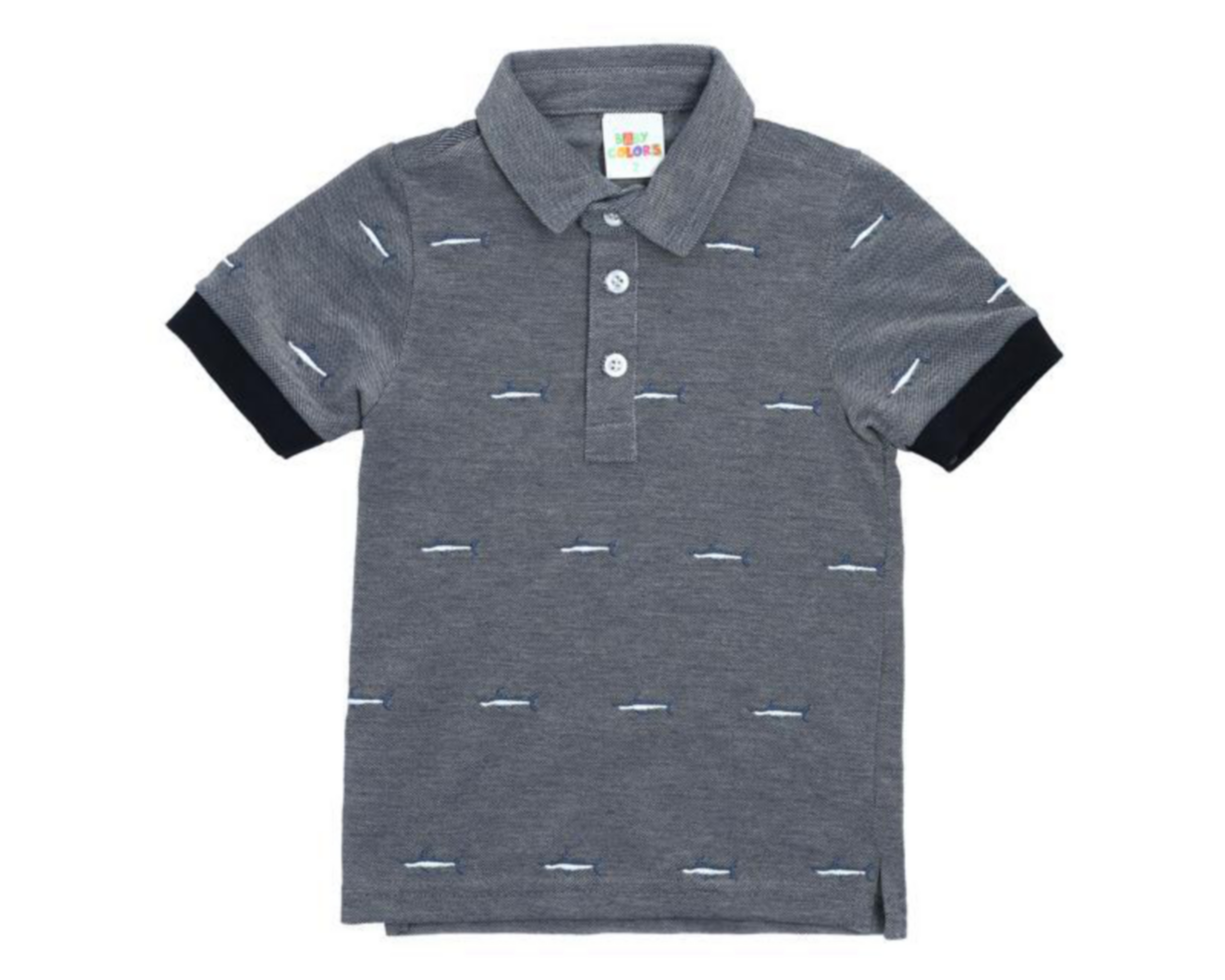 Foto 2 pulgar | Playera Polo Azul marca Baby Colors para Bebé Niño
