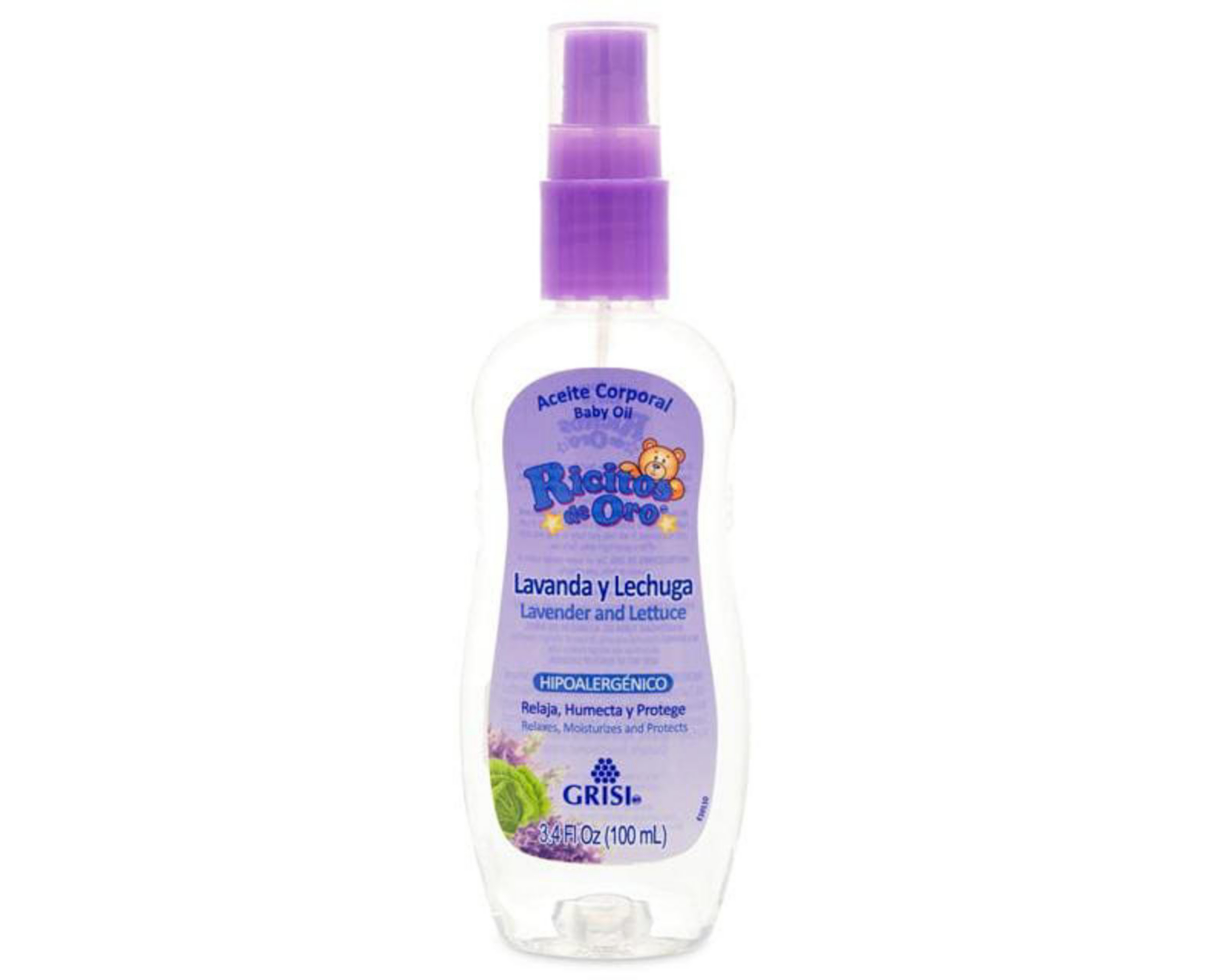 Foto 4 pulgar | Set de Shampoo y Aceite de Lavanda y Lechuga marca Ricitos de Oro para Bebé 400 ml + 100 ml