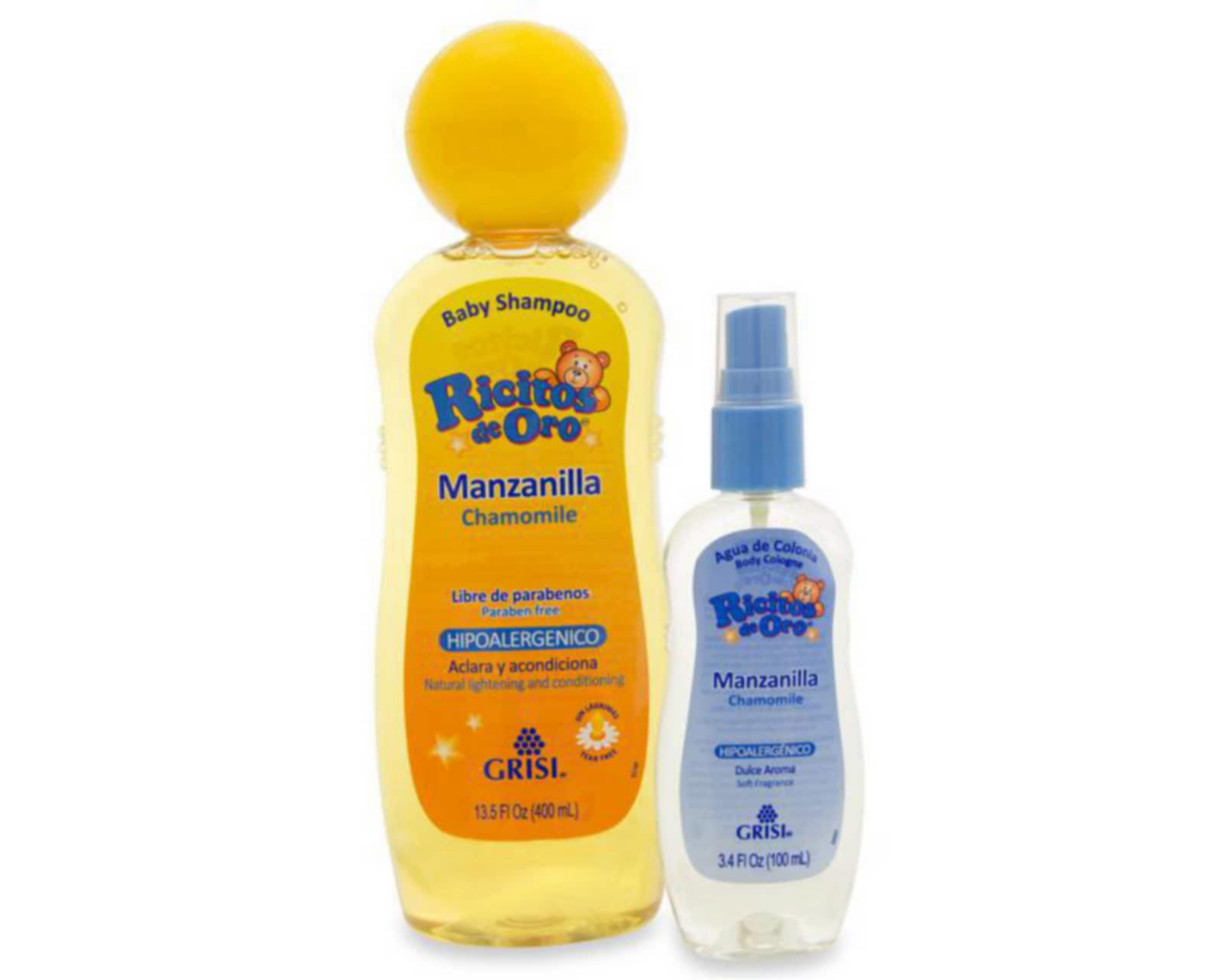 Shampoo de Manzanilla marca Grisi para Bebé 400 ml + 100 ml