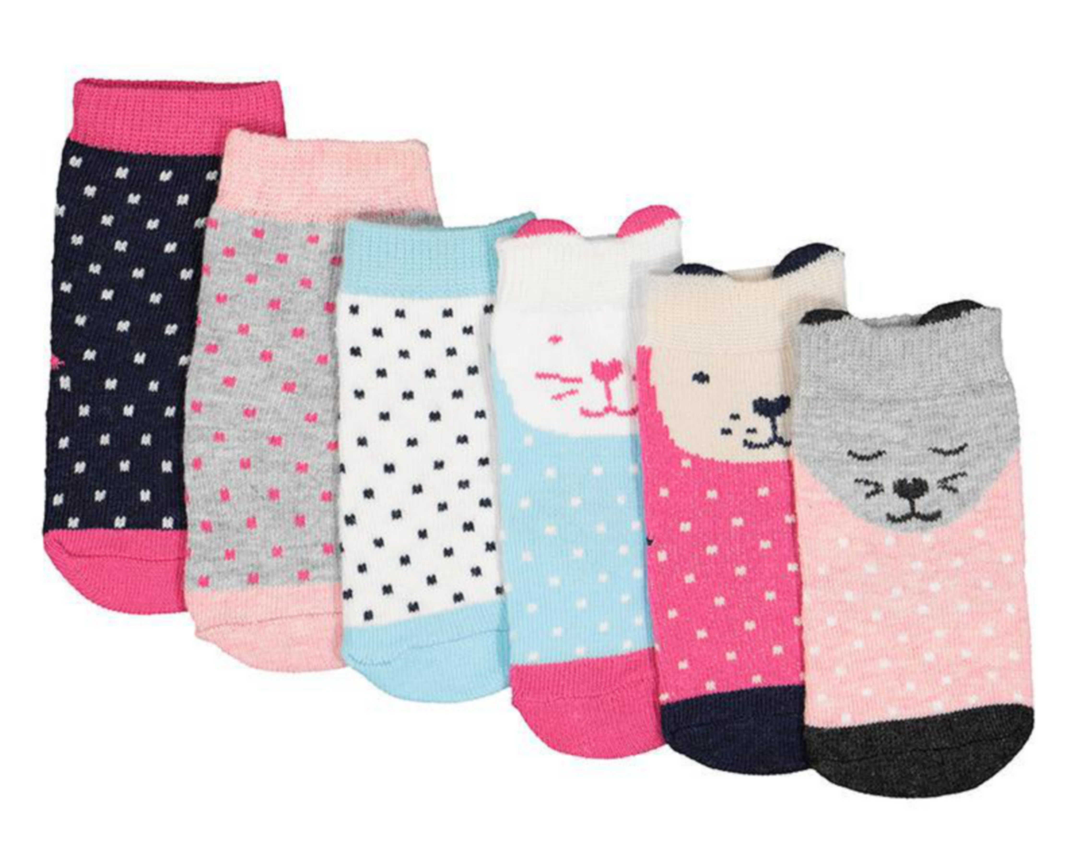 Calcetas Baby Colors para Bebé Niña 6 Pares